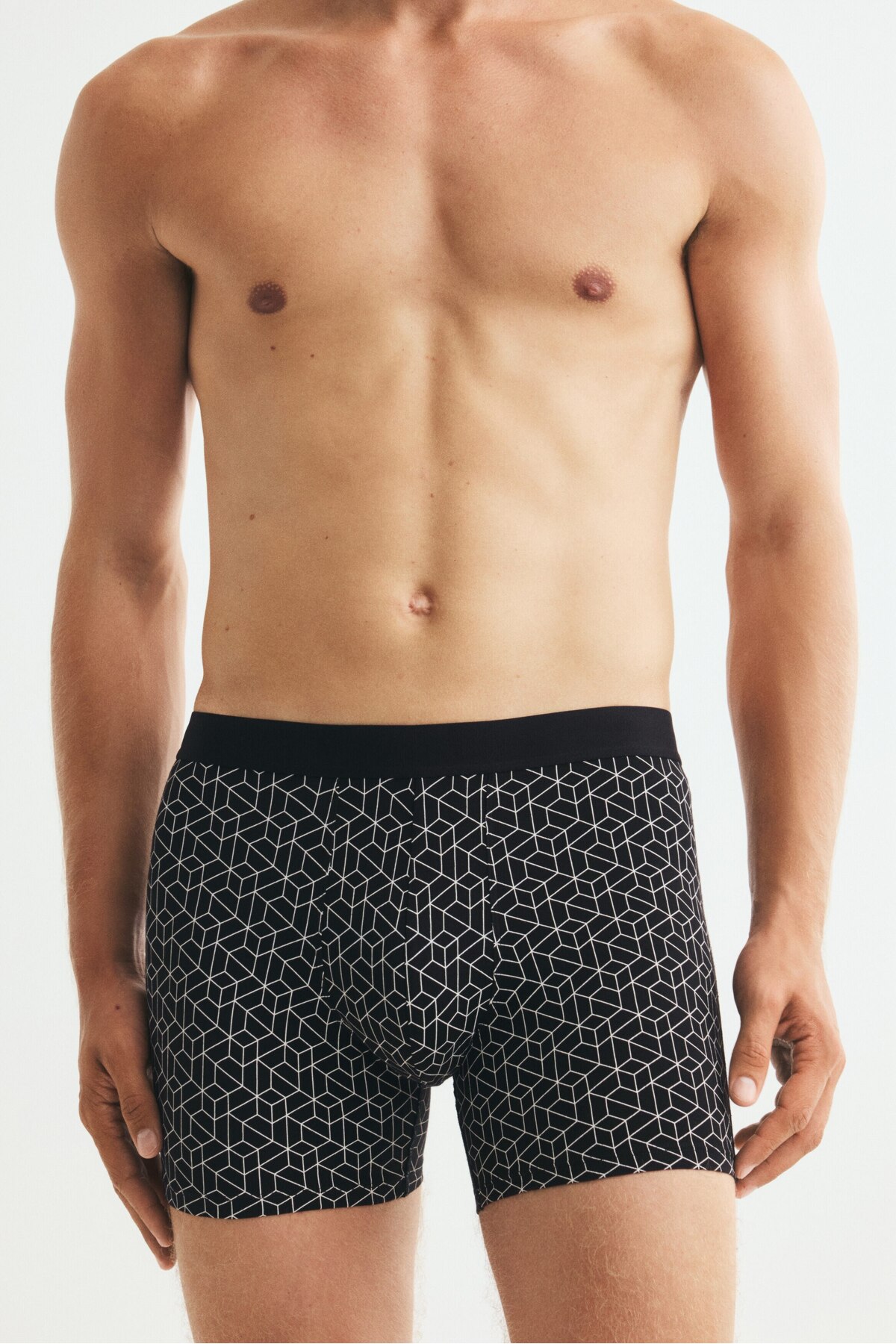 بسته ۳ عددی شورت بوکسور لگ معمولی Lycra® اچ اند ام باکسر H&M