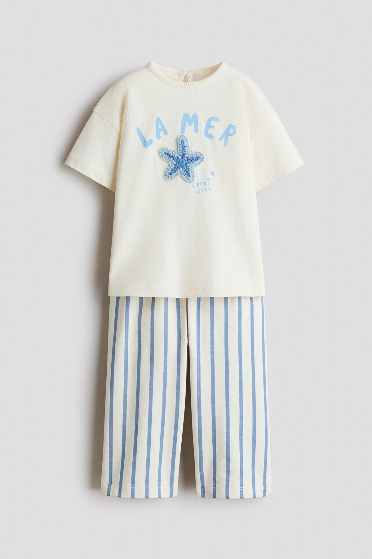 ست پنبه‌ای دو تکه اچ اند ام ست تی شرت و شلوارک H&M