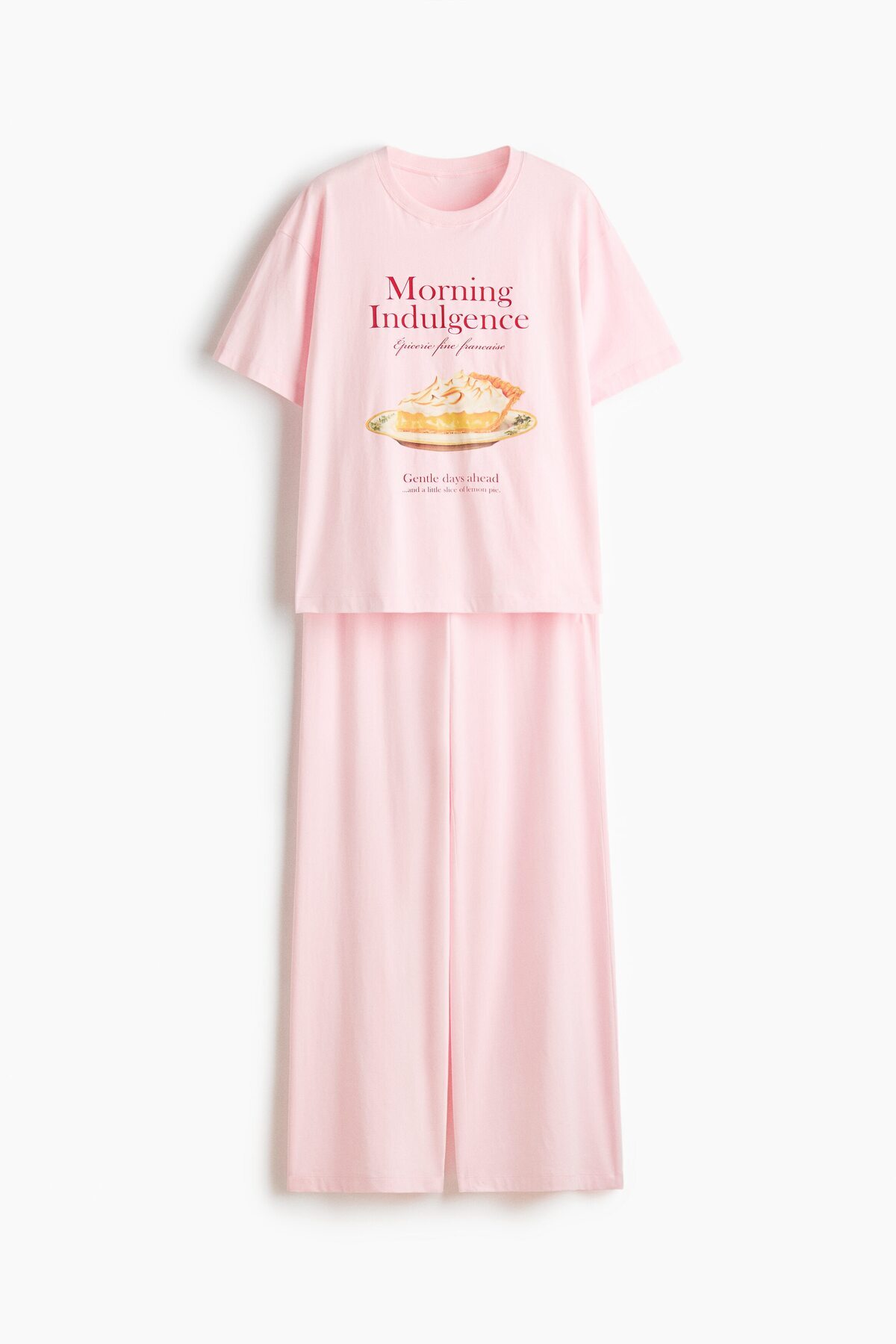 H&M Pamuklu ve Baskılı Pijama Takımı görsel 4