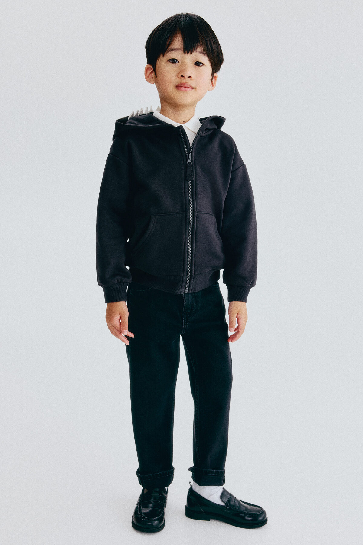 تاپ کلاه‌دار و زیپ‌دار تکه‌دوزی‌شده اچ اند ام سویشرت H&M