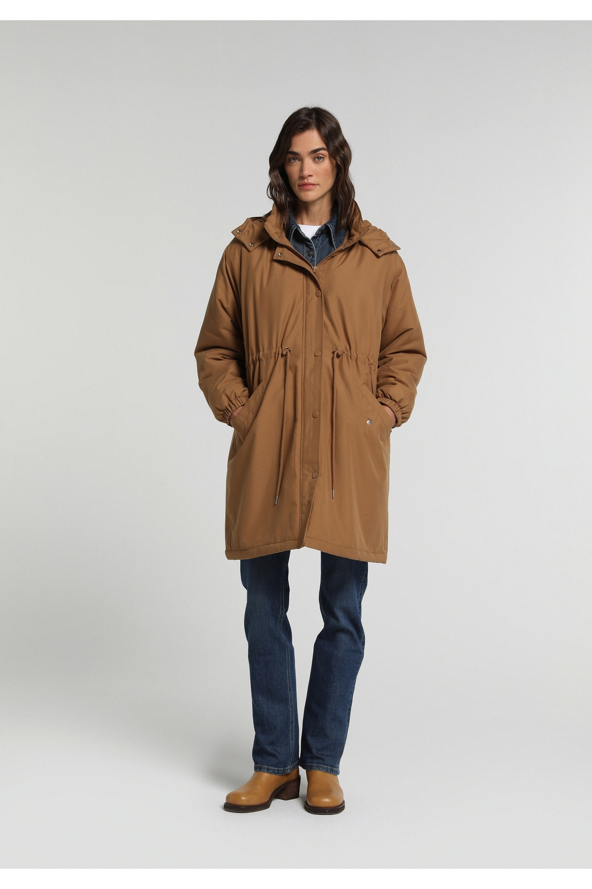 Colin's Regular Fit Kadın Kahverengi Yağmurluk görsel 3