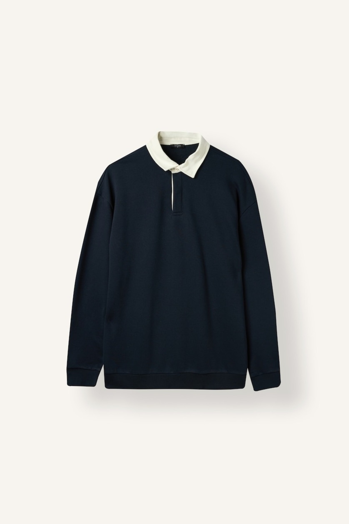 DeFacto Boxy Fit Polo Yaka Sweatshirt E6523AX26AU — سرمه‌ای