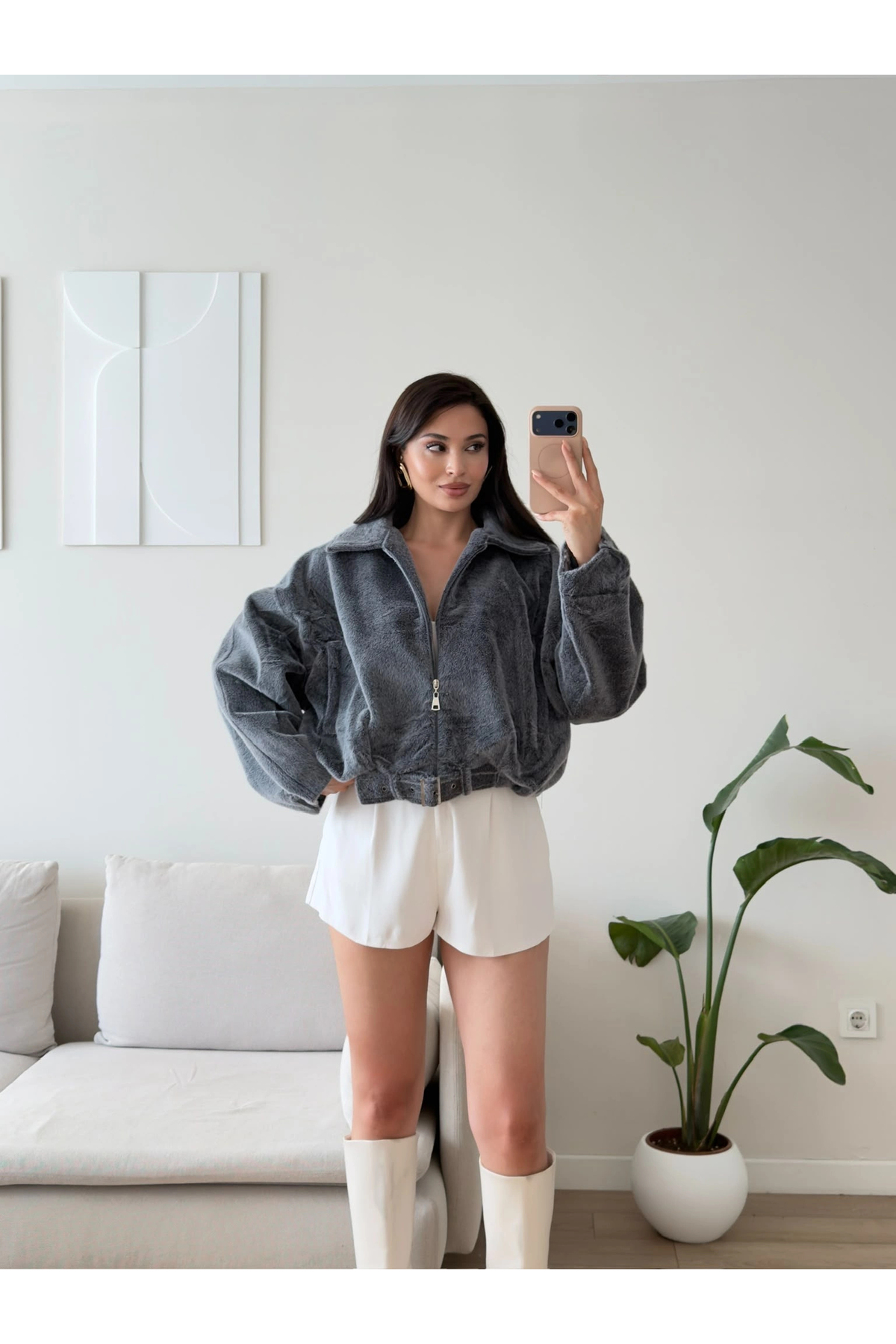 Zoom Butik Fox Bomber Mont - FÜME