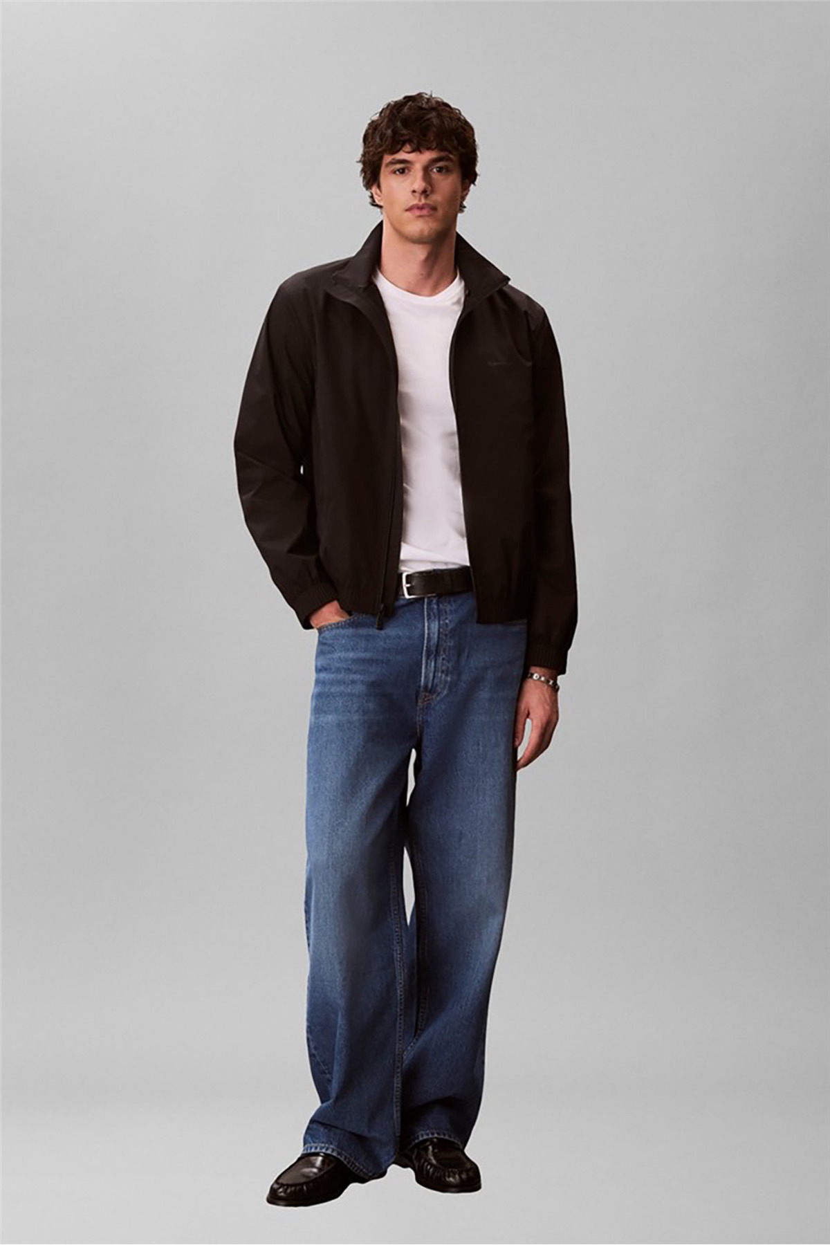 بادگیر مردانه یقه پایه نایلونی LS Windbreaker مشکی — مشکی LV04LF515G — تصویر 3 از 6