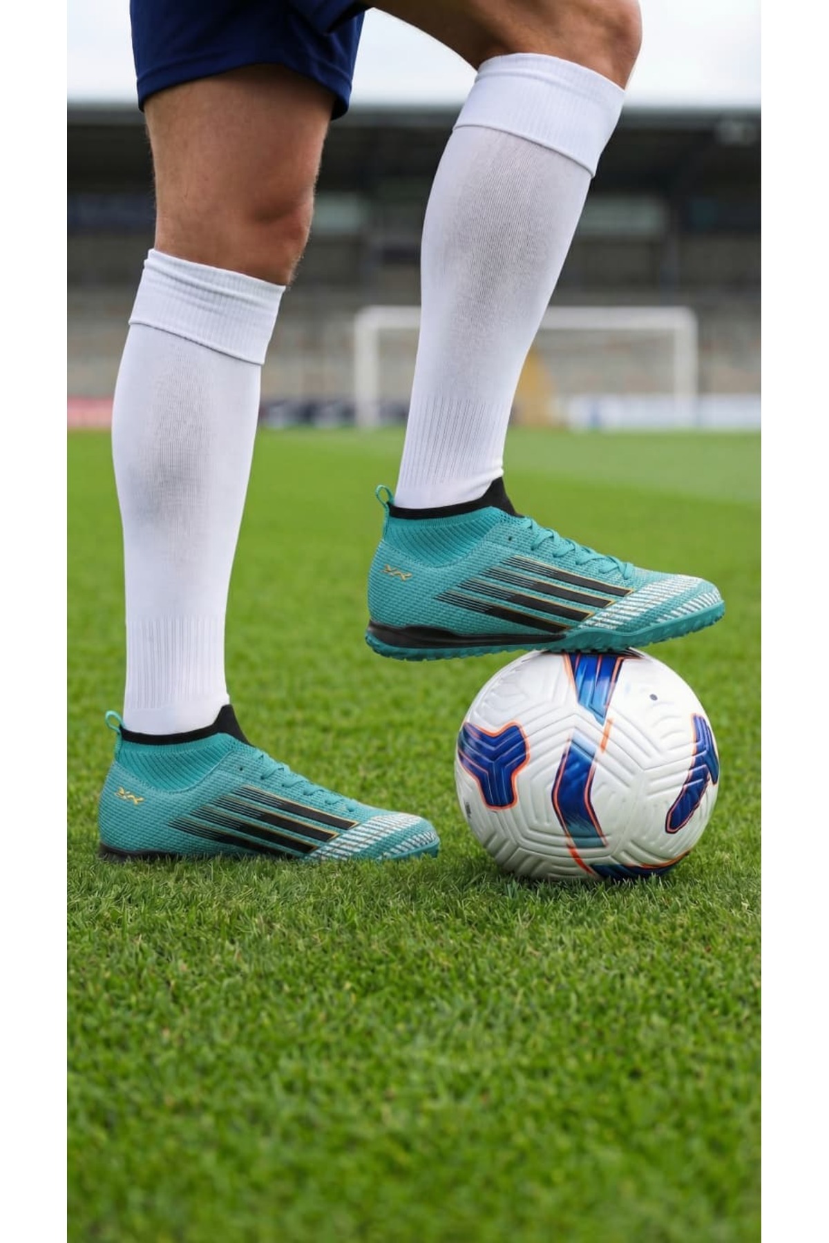 STEPİNTO STEPİNO Erkek Triko Çoraplı Halı Saha Futbol Spor Ayakkabısı