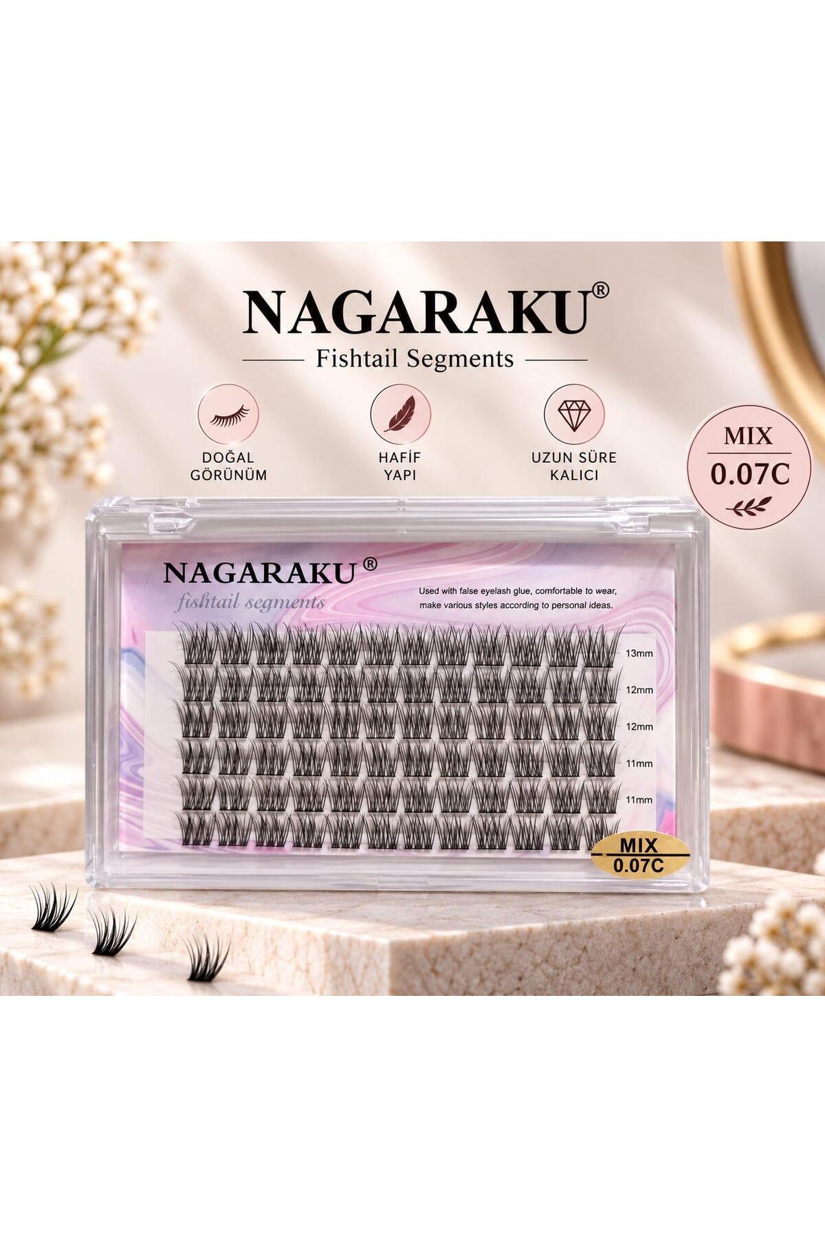 Güzellik Deposu Nagaraku Takma Kirpik Çeşitleri Varyantlı 53 Model — بژ GZLNAGA1