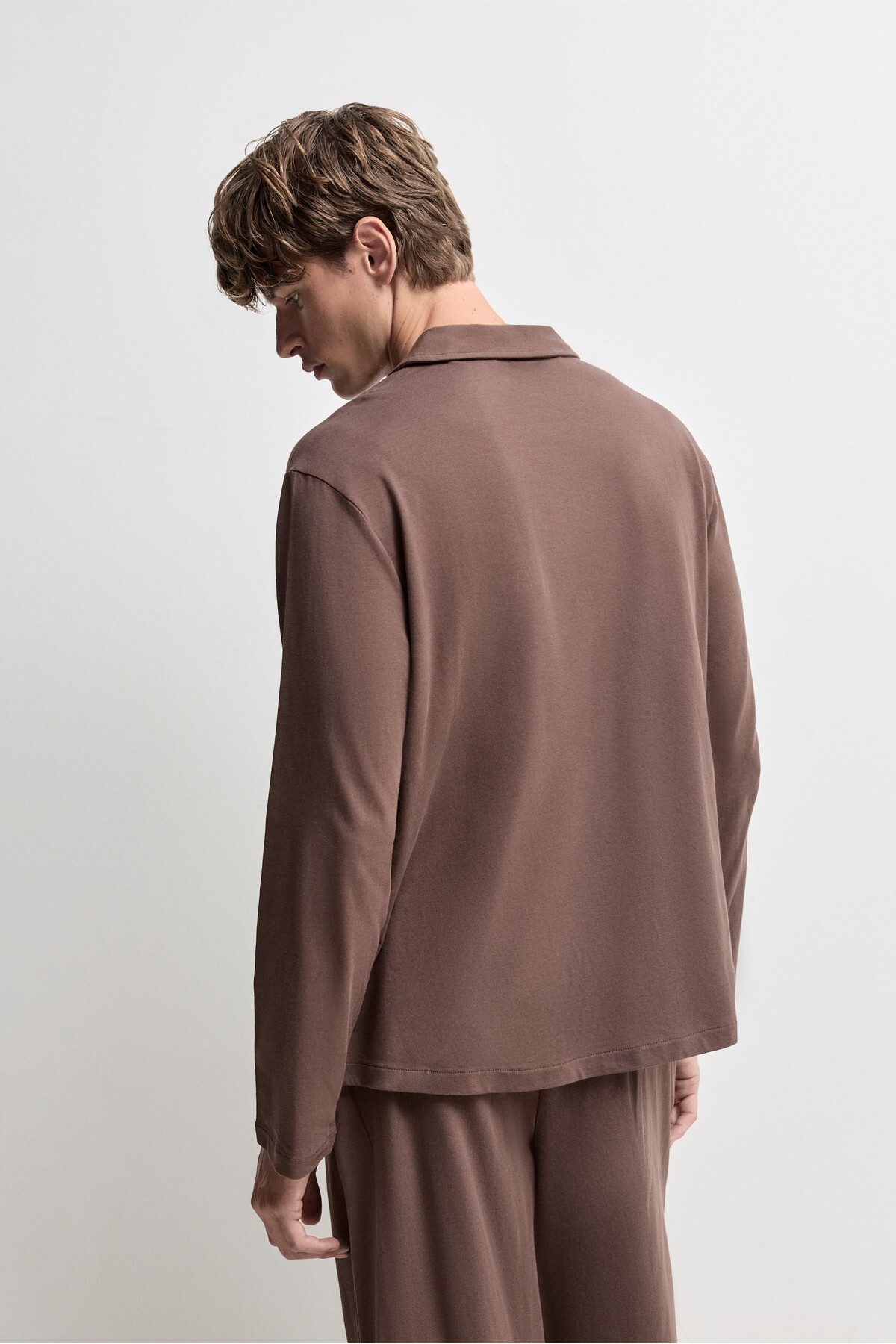 LEFTIES Gömlekli uzun pijama takımı görsel 4