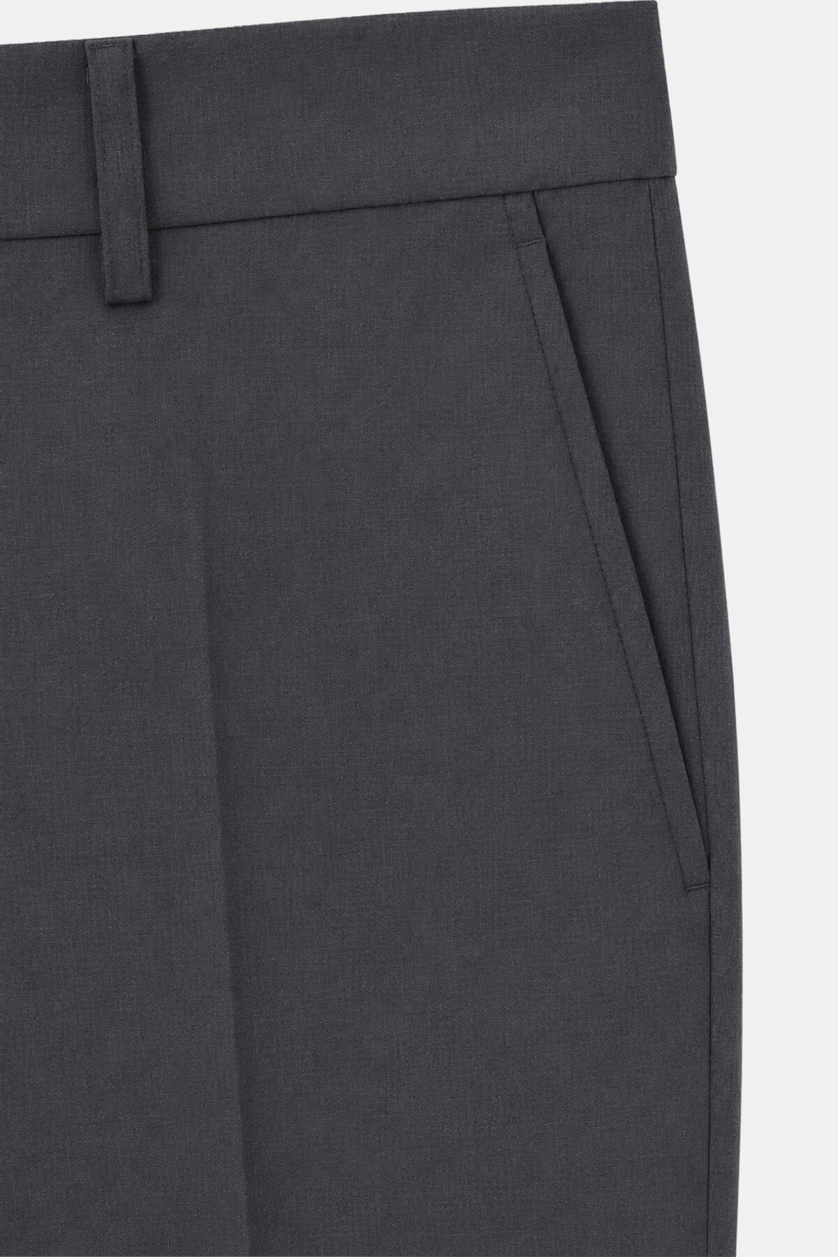 4 Drop Erkek Koyu Gri Dar Kesim Slim Fit Viskon Mono Yaka Takım Elbise — رنگارنگ SSL100006-R095 — تصویر 3 از 7