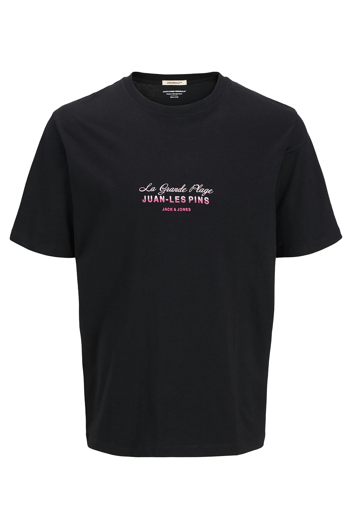تی‌شرت مردانه مشکی Jorcanggu طرح یقه گرد SS کد ۱۲۲۷۷۲۲۷-مشکی جک اند جونز تی شرت Jack & Jones