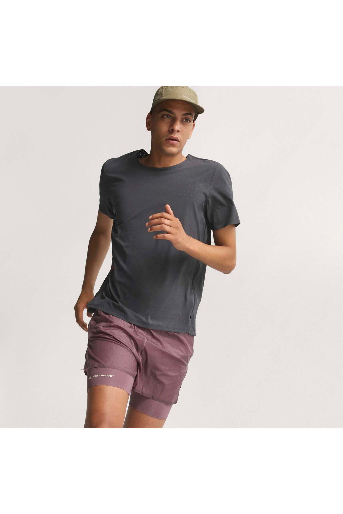 شلوارک ورزشی مردانه بنفش دو در یک مدل Adi365 H.Koumori آدیداس شورت ورزشی adidas