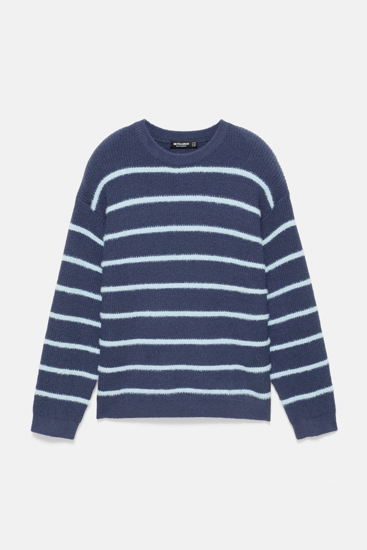 Pull & Bear Çizgili işlemeli kazak görsel 8