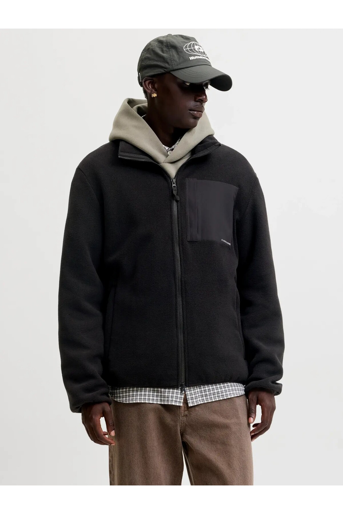 Jack & Jones Erkek Siyah Jjemason Fleece Sn Polar