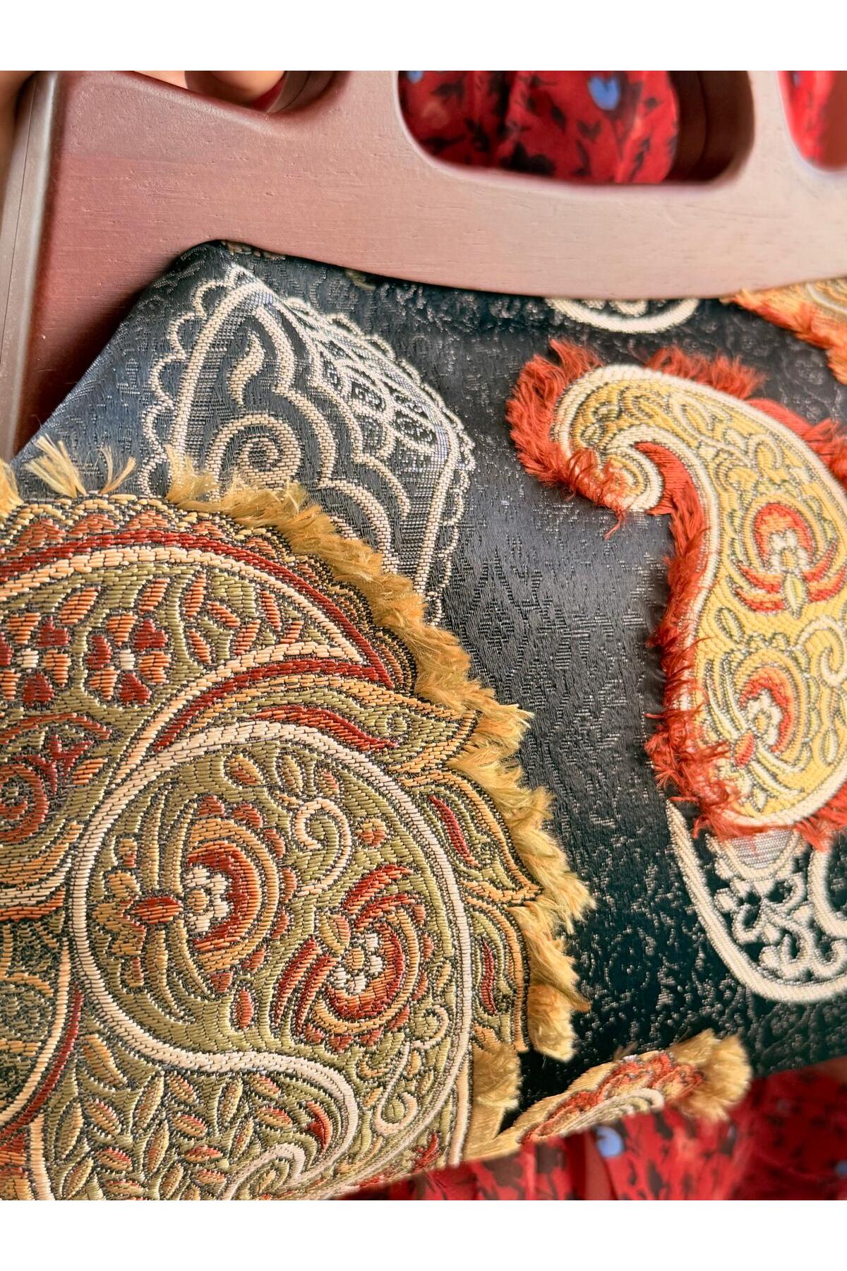 JOPHIEL ATELIER Cassiel - Ahşap Burslu Kumaş Portföy Çanta, Clutch, El Çantası görsel 3