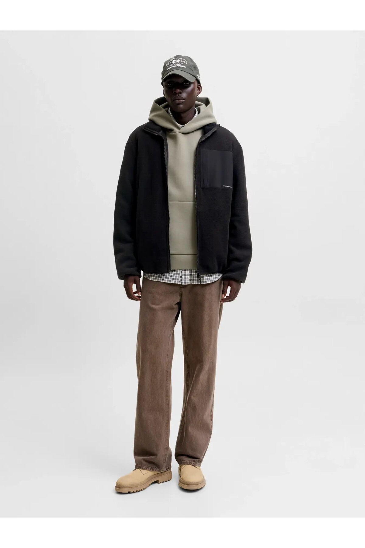 Jack & Jones Erkek Siyah Jjemason Fleece Sn Polar görsel 3