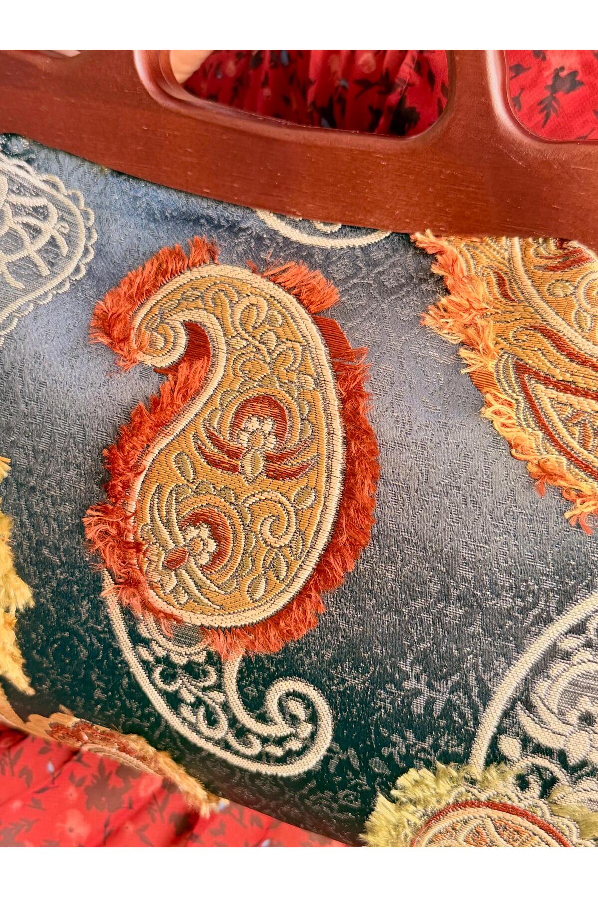 JOPHIEL ATELIER Cassiel - Ahşap Burslu Kumaş Portföy Çanta, Clutch, El Çantası görsel 6