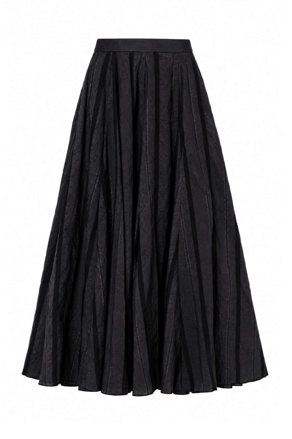 Trendyolmilla Modest Siyah Astarlı Ekose / Kareli Dokuma Alt&Üst Tesettür Etek TCTSS26EE00040