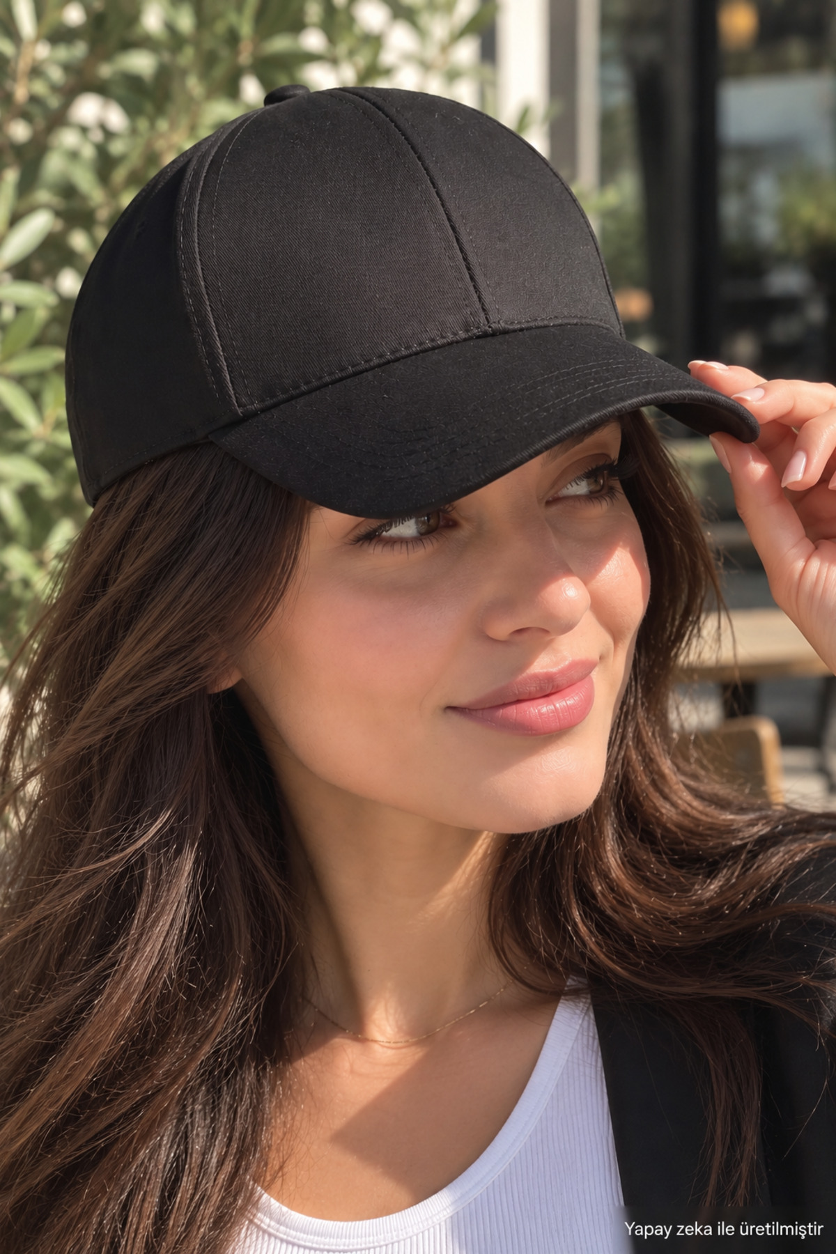 ZERAMİNE Siyah Düz Baseball Şapka Arkası Cırtlı Ayarlanabilir Unisex Kep, Günlük Spor Basic Model Şapka görsel 2