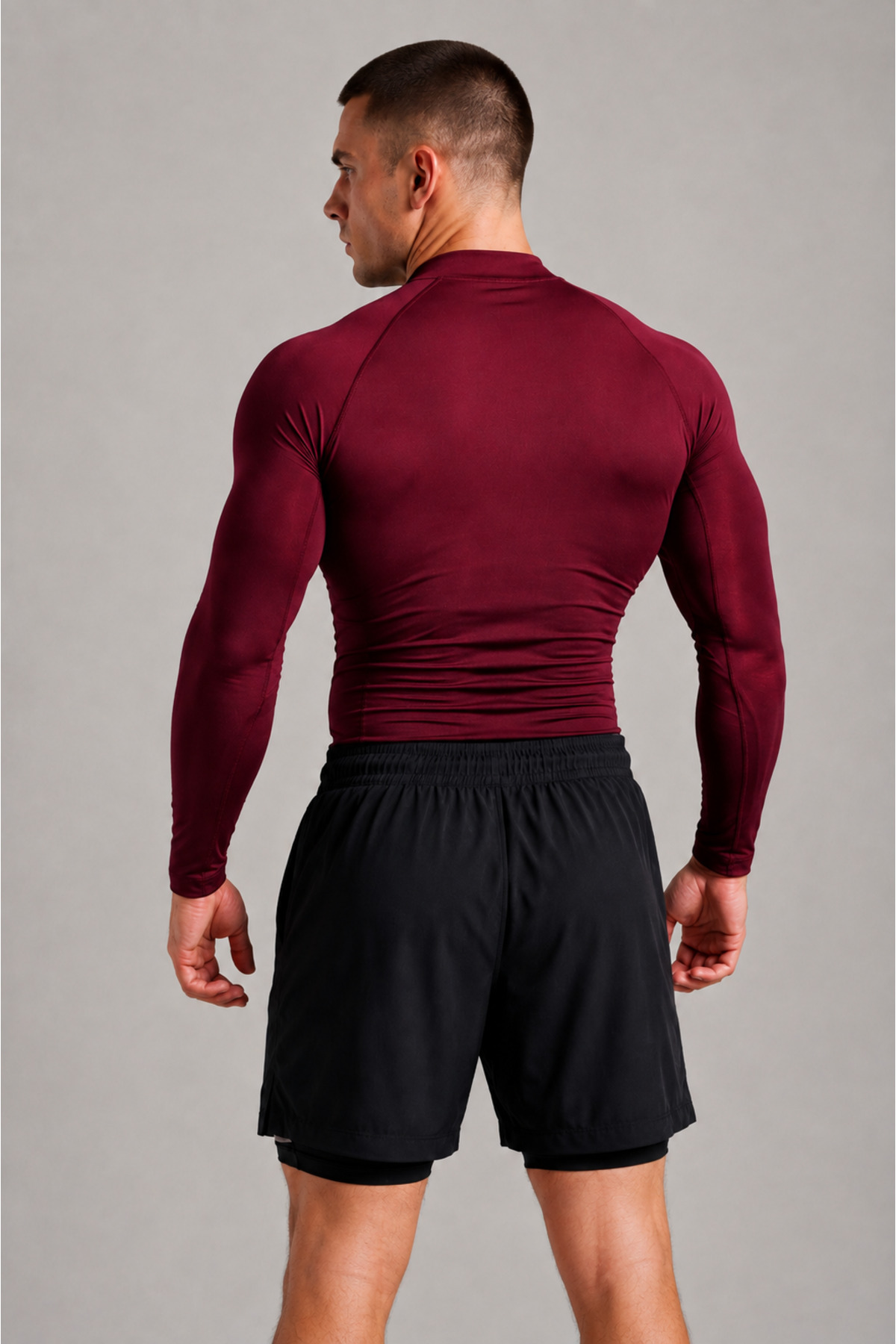 Stylovi Basic Erkek Uzun Kollu Compression Body, Vücuda Oturan Sporcu T-Shirt görsel 4