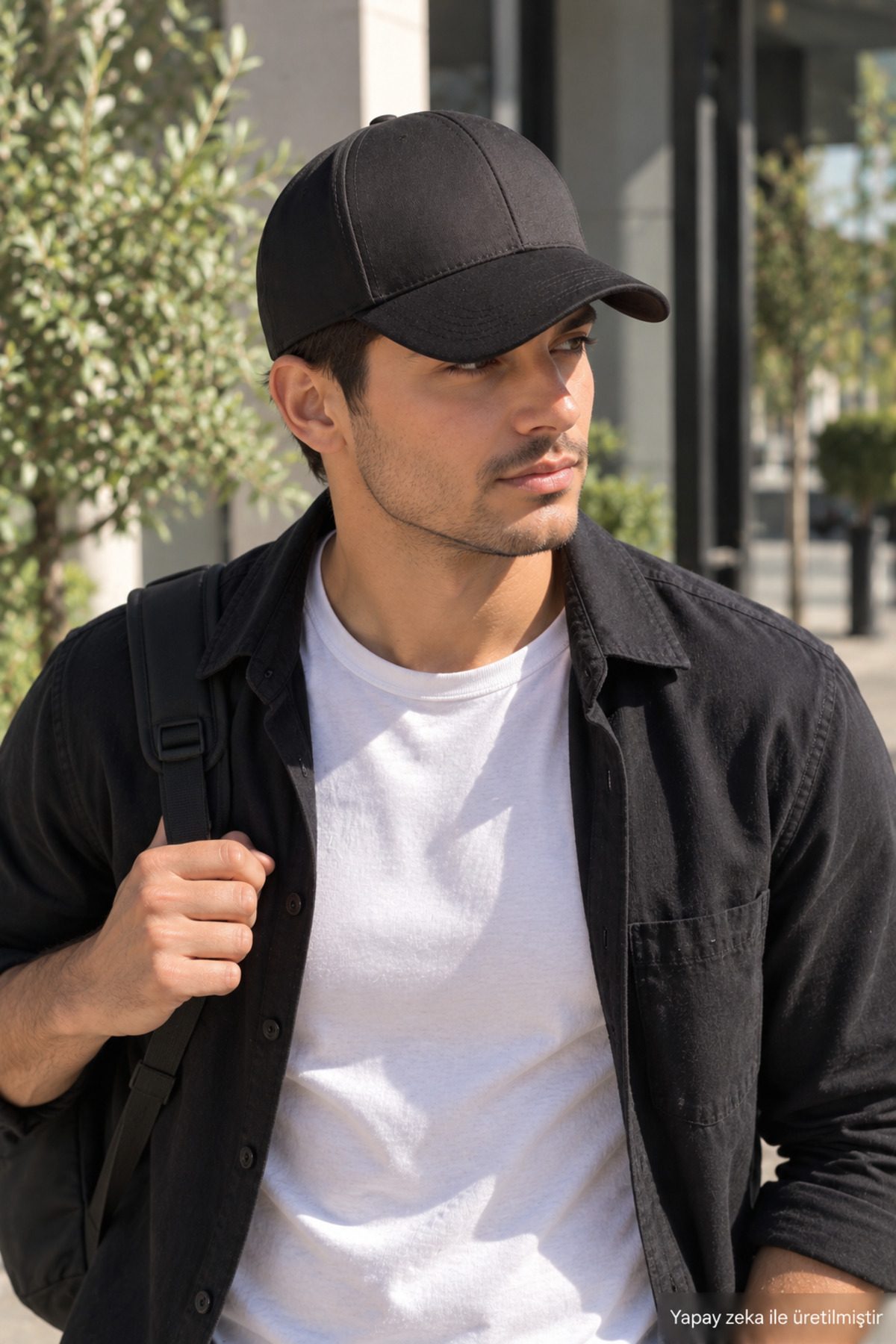 ZERAMİNE Siyah Düz Baseball Şapka Arkası Cırtlı Ayarlanabilir Unisex Kep, Günlük Spor Basic Model Şapka görsel 6