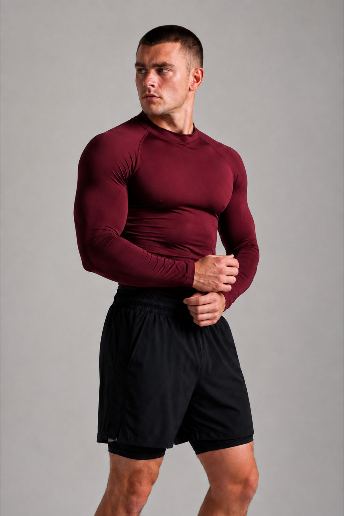 Stylovi Basic Erkek Uzun Kollu Compression Body, Vücuda Oturan Sporcu T-Shirt görsel 2