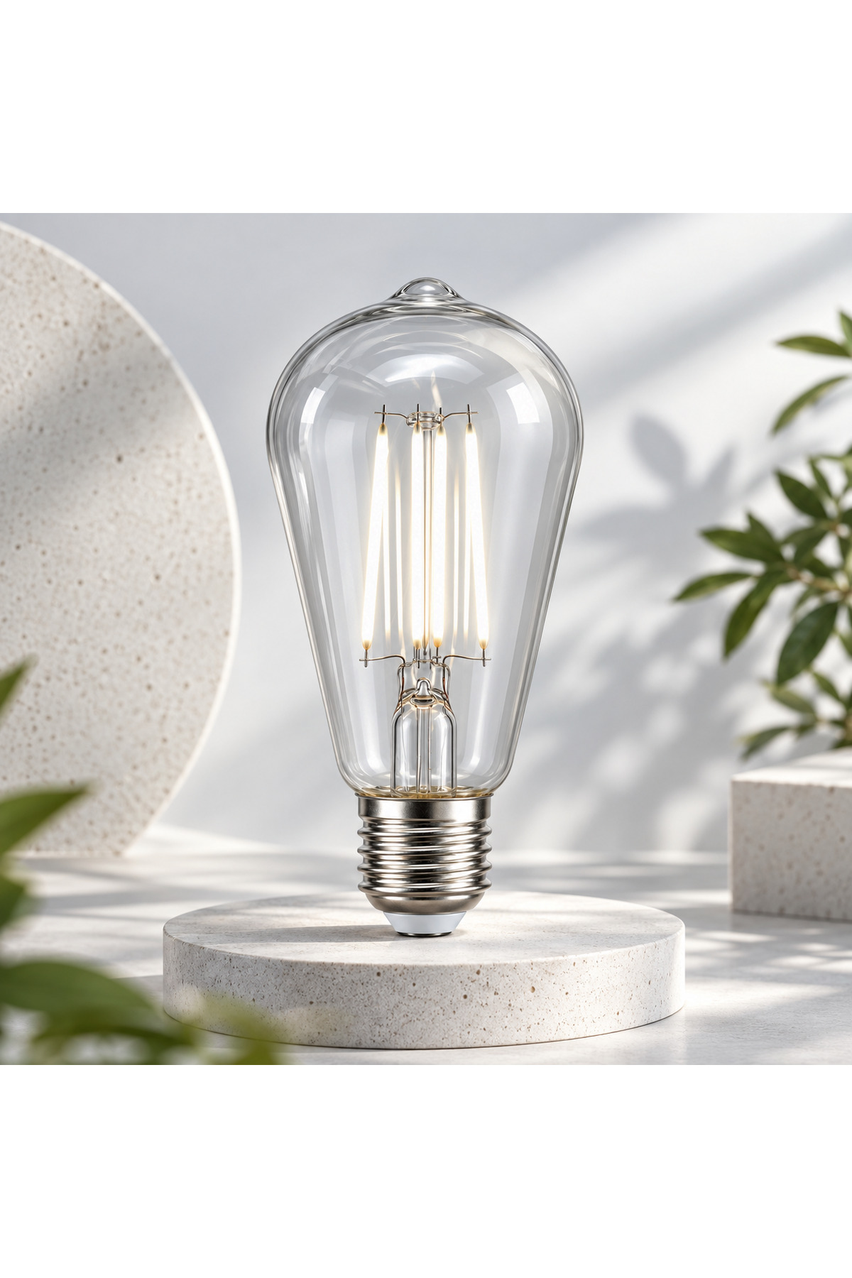 ORBUS STB64 4.8W E27 LED Ampul Clear Beyaz Işık 600lm