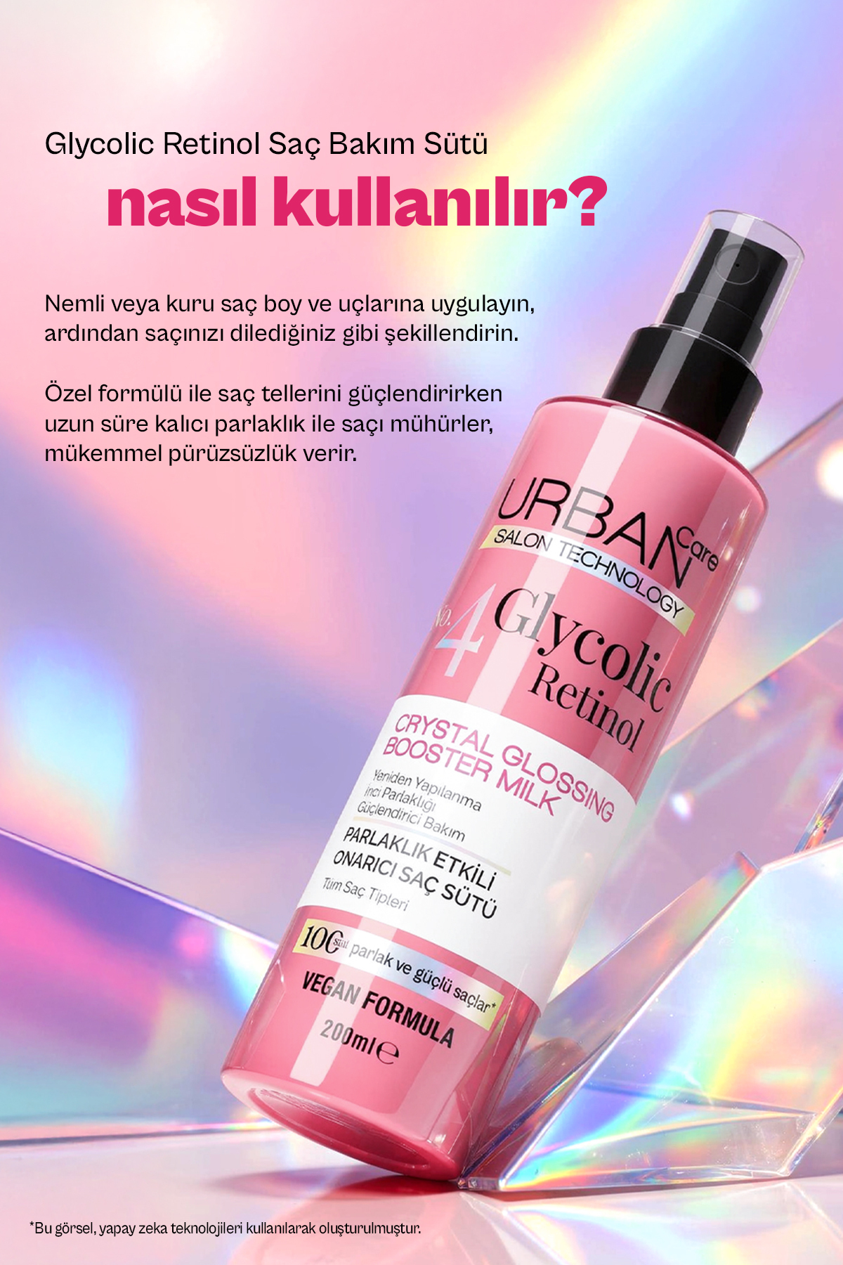 Glycolic Retinol Parlaklık Etkili Onarıcı Saç Bakım Sütü-200ml-Gloss — 8680690712760 — تصویر 6 از 9