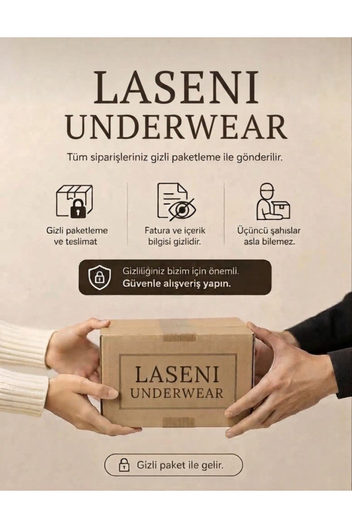 laseni underwear Kadın Siyah Şık Dantelli Yırtmaçlı Saten Gecelik Laseni Undwear görsel 7
