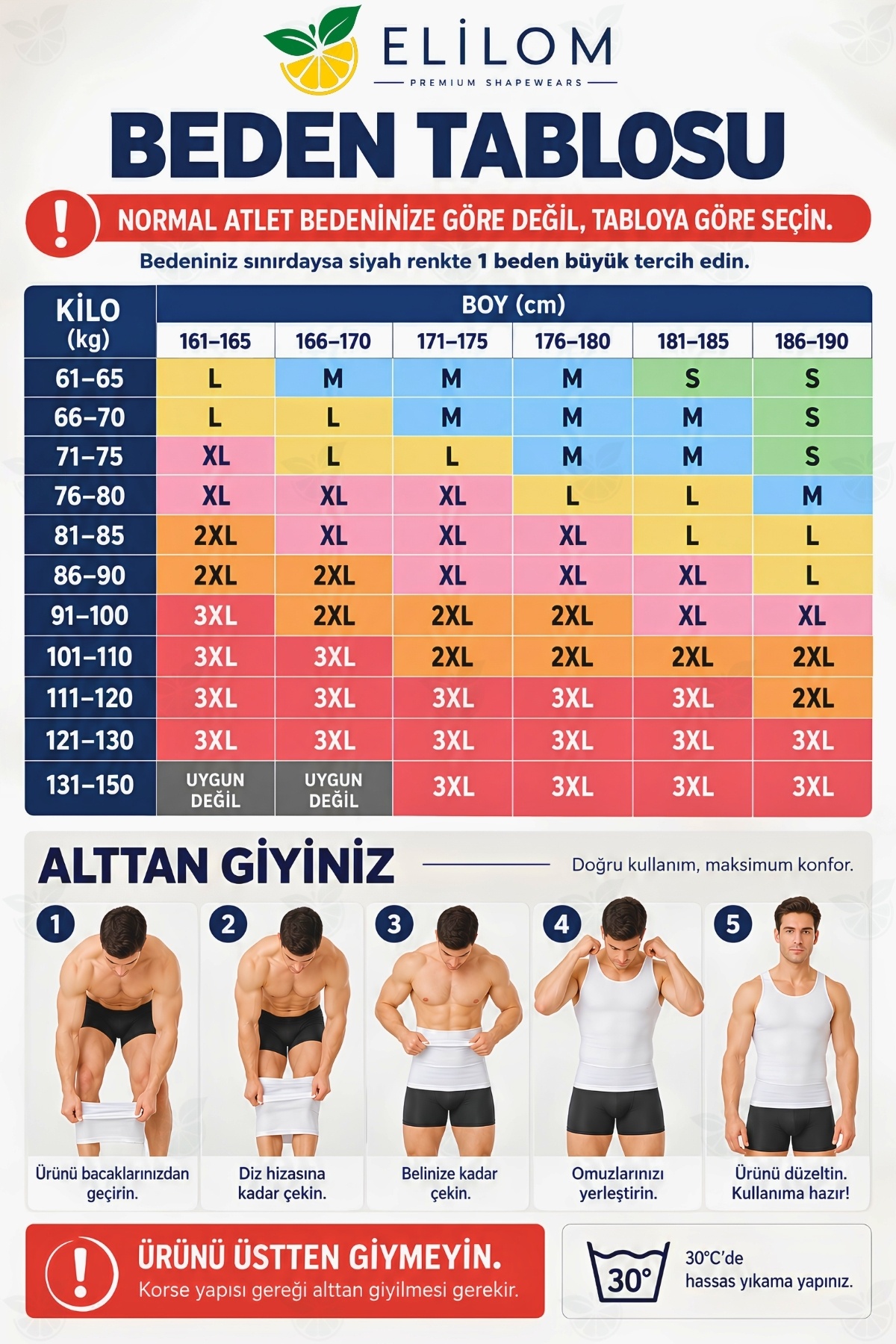 elilom Erkek Shapewear Atlet - Göbek ve Göğüs Toparlayıcı, Dik Duruş Destekli Fit Korse Atlet görsel 3