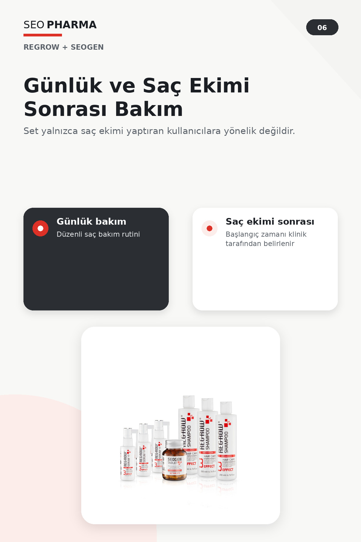 SEO Grow 3 Aylık Saç Bakım Seti | Günlük ve Saç Ekimi Sonrası 7 Parçalı Paket — 3 aylık — تصویر 6 از 8
