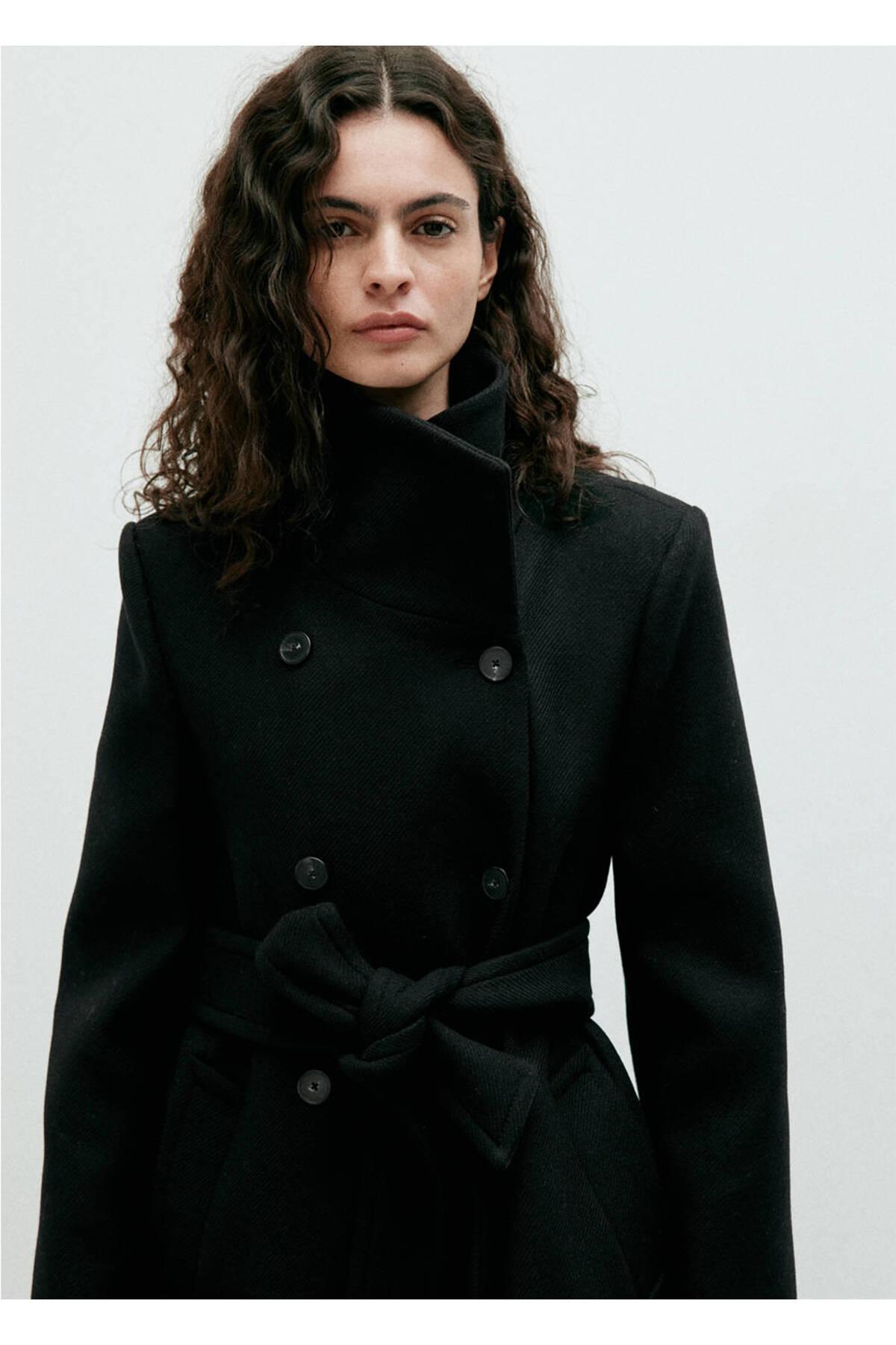 MANGO Woman Manteco wool funnel-neck coat görsel 6
