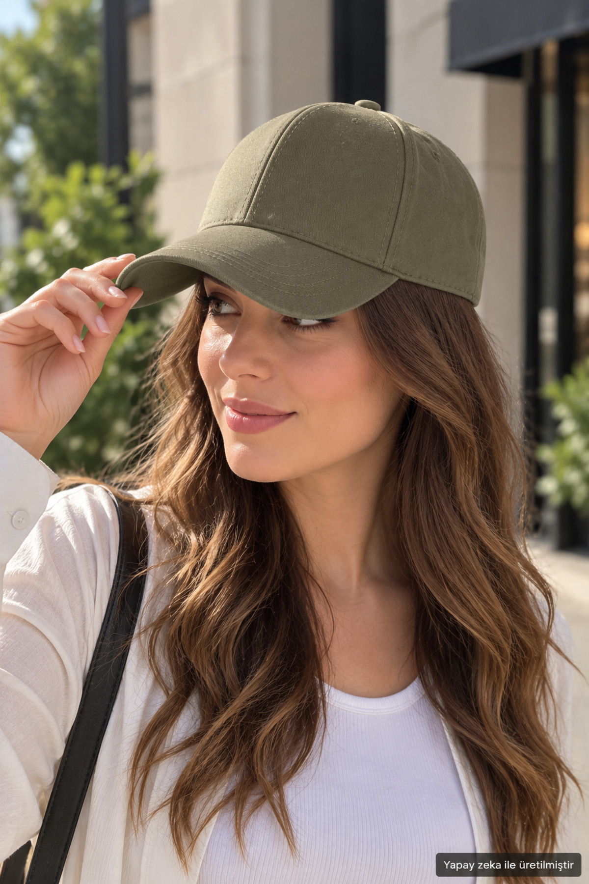 ZERAMİNE Haki Düz Baseball Şapka Arkası Cırtlı Ayarlanabilir Unisex Kep, Günlük Spor Basic Model Şapka