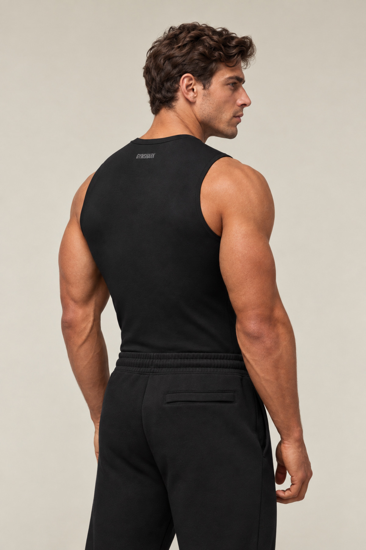 Stylovi Shark Erkek Sıfır Kollu Compression Tank Atlet | Sporcu Üstü Slim Fit Fitness Antrenman Tişörtü görsel 3