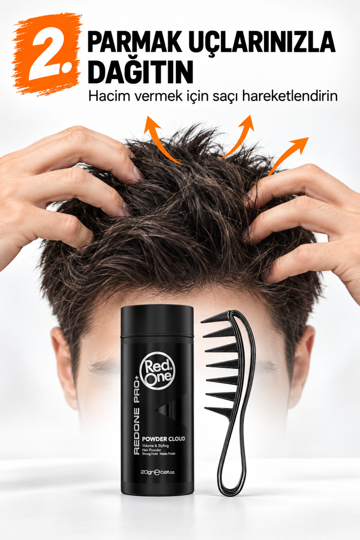 Redone Toz Pudra Wax Güçlü Saç Şekillendirici 20 gr Wax Taraği Hediye — REDST-87 — تصویر 7 از 9