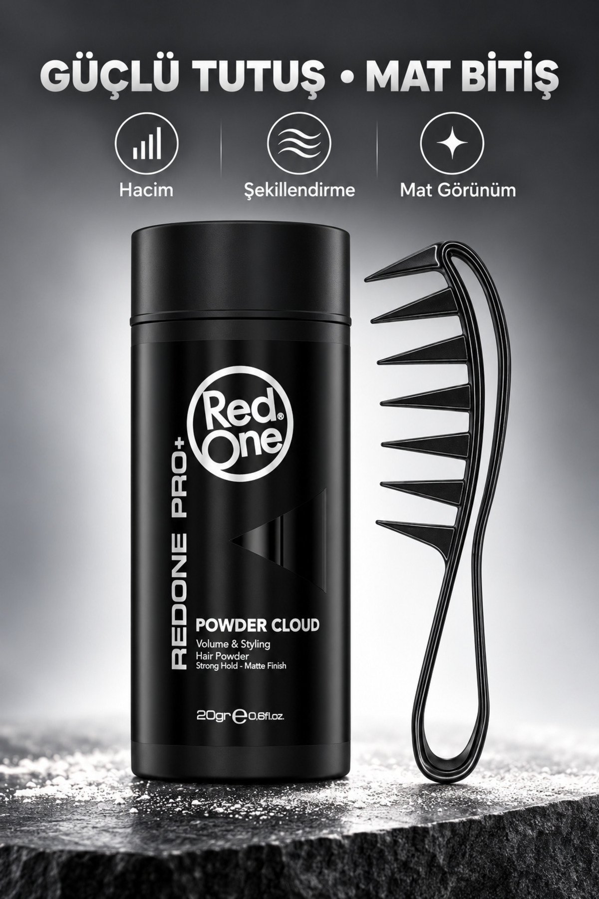 Redone Toz Pudra Wax Güçlü Saç Şekillendirici 20 gr Wax Taraği Hediye — REDST-87 — تصویر 4 از 9