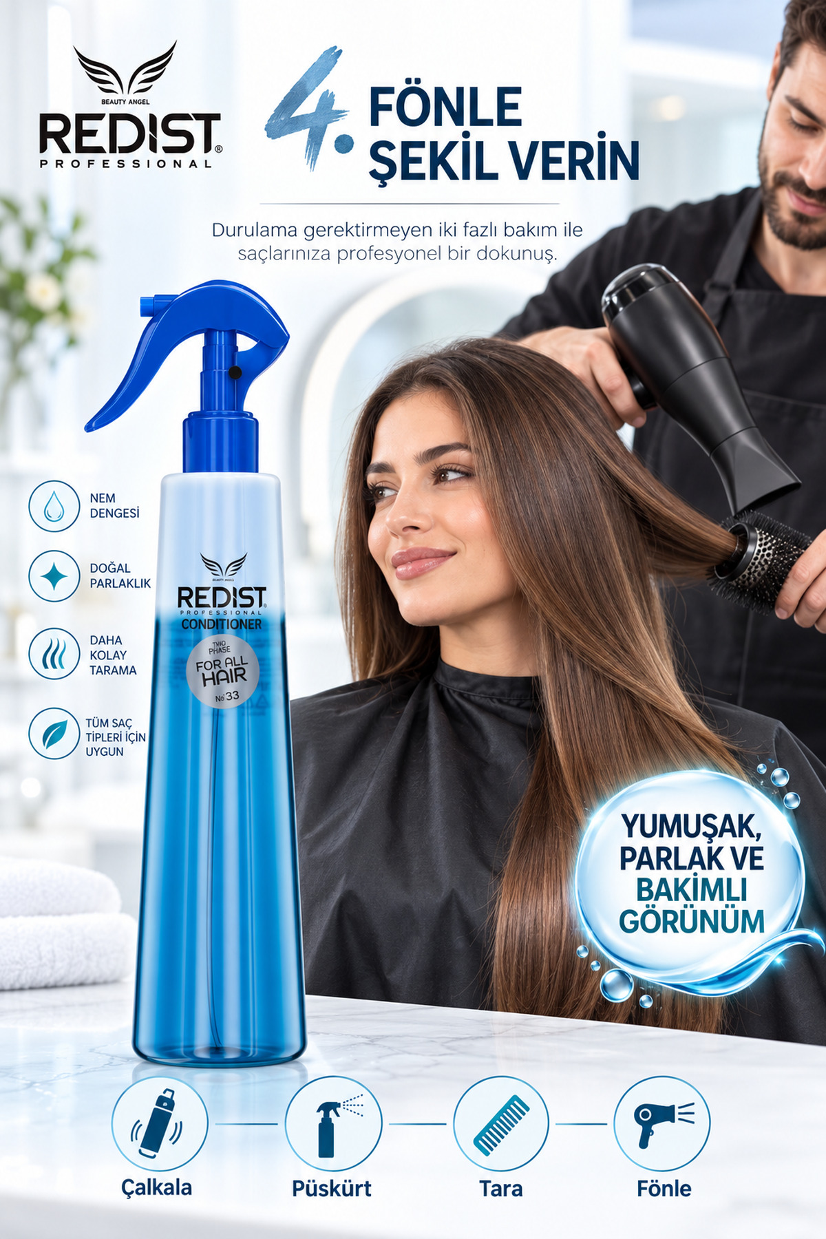 اسپری مو مرطوب کننده و محافظ حرارت All Hair Blue Collagen، 400 میلی لیتر — 117 — تصویر 9 از 9