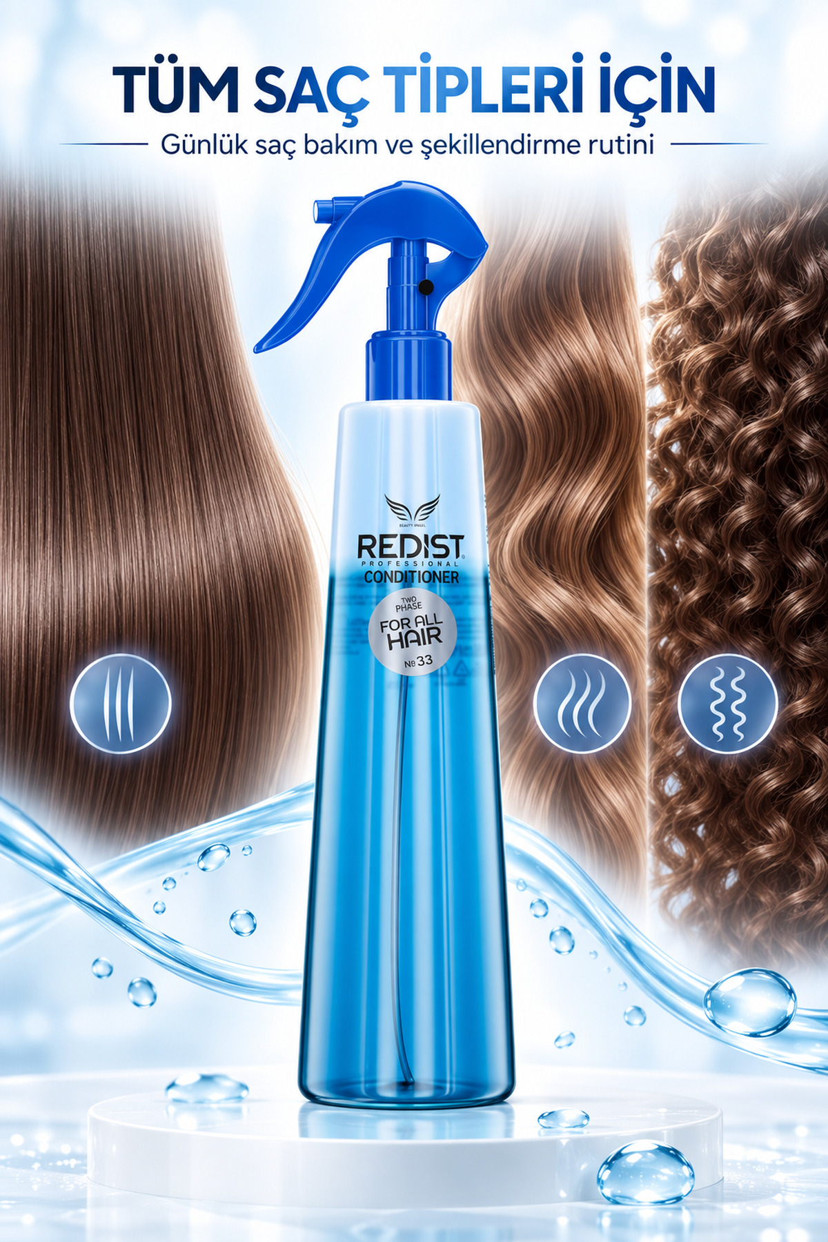 اسپری مو مرطوب کننده و محافظ حرارت All Hair Blue Collagen، 400 میلی لیتر — 117 — تصویر 3 از 9