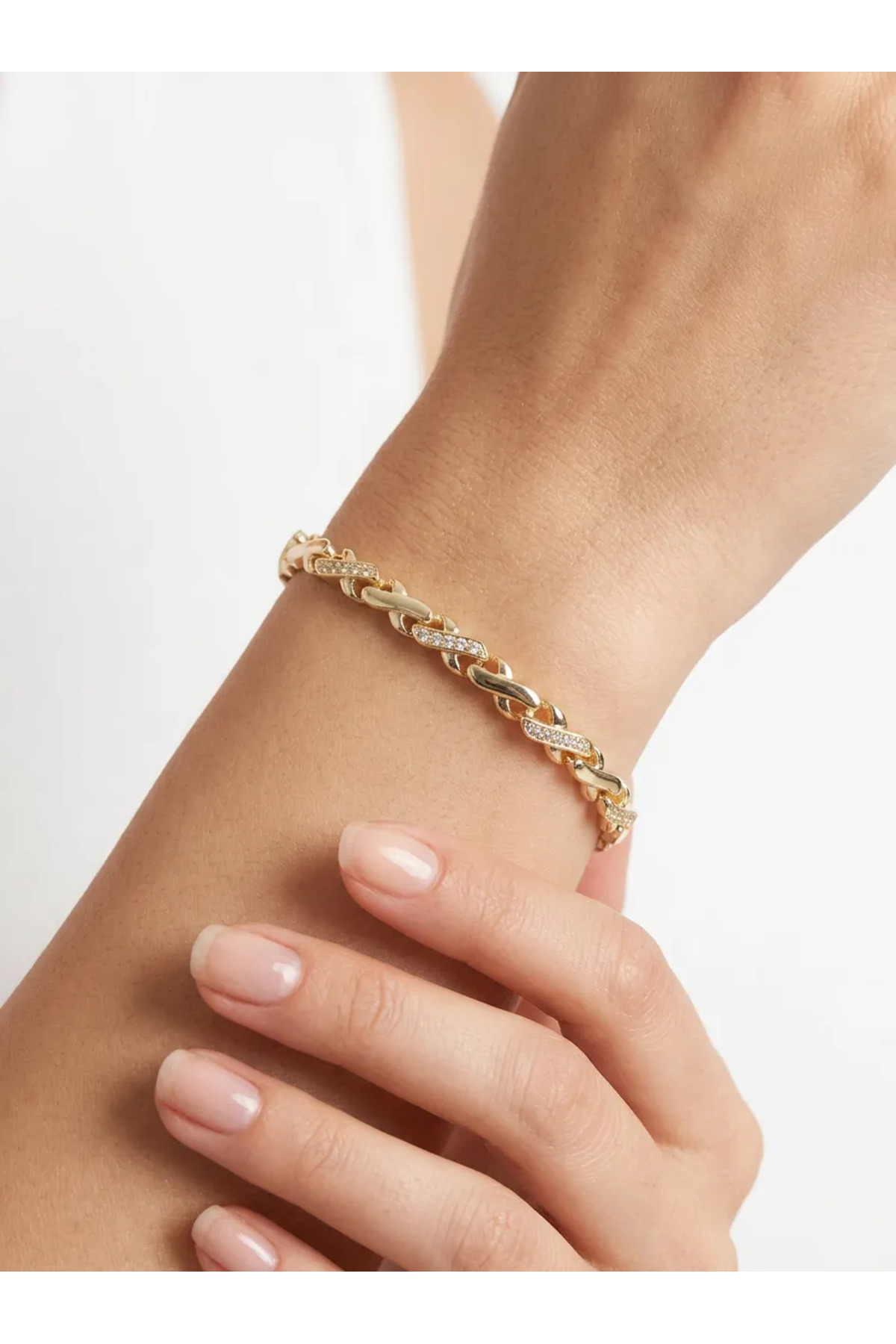 Bessence Jewelry Co XUPING Bileklik VIP Sonsuzluk Model Zirkon Taşlı - 17 CM + 2CM AYARLANABİLİR görsel 2