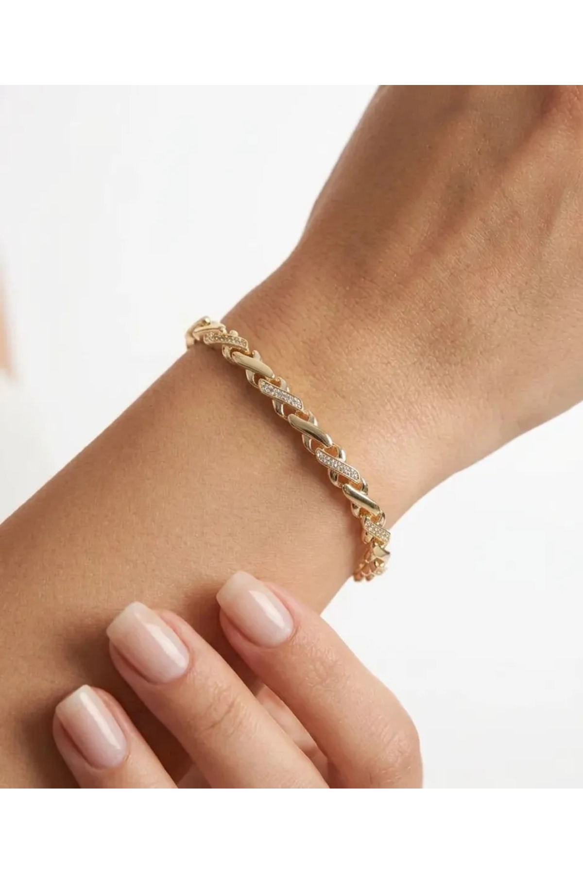 Bessence Jewelry Co XUPING Bileklik VIP Sonsuzluk Model Zirkon Taşlı - 17 CM + 2CM AYARLANABİLİR görsel 7