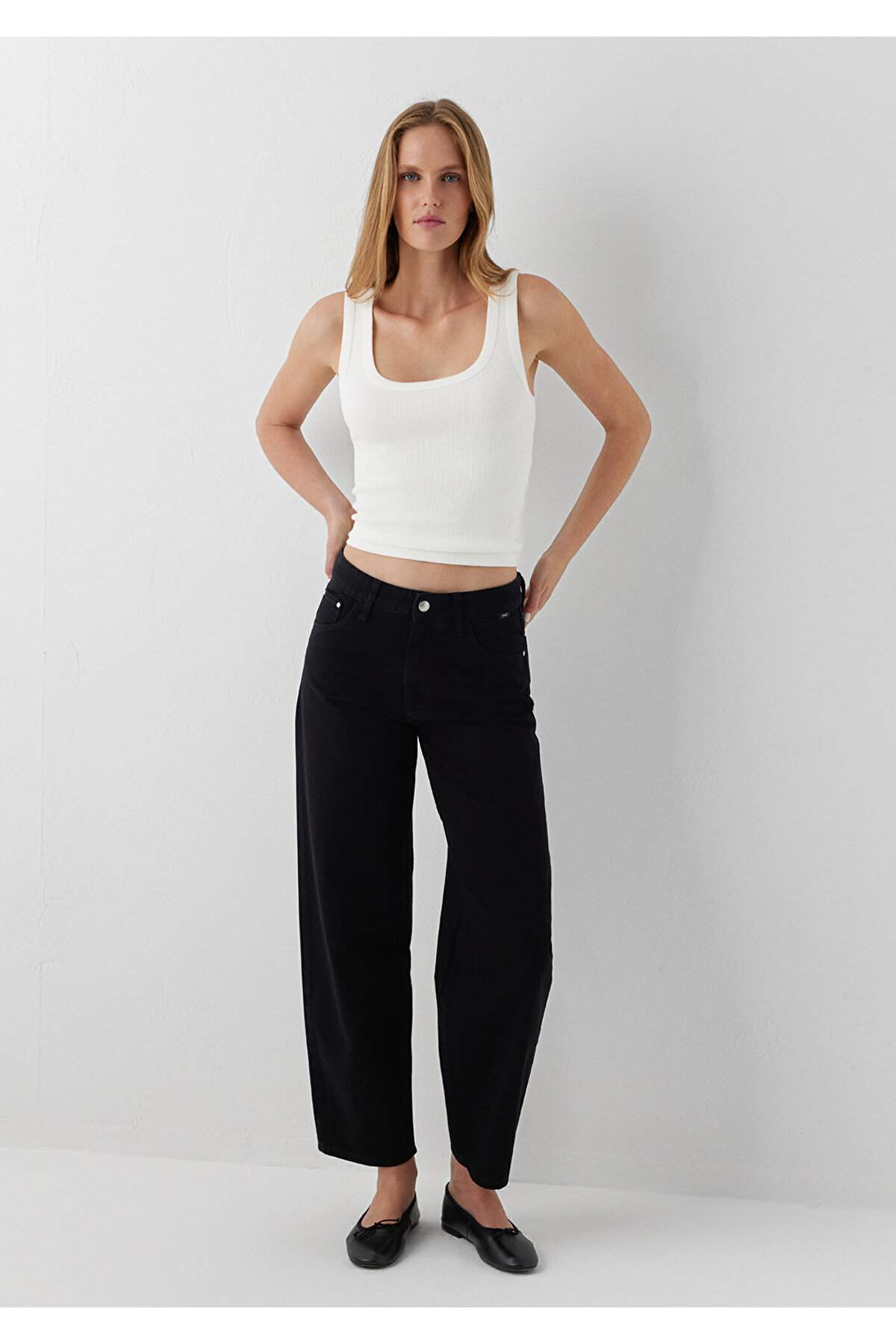 Leila Premium Blue Siyah Jean Pantolon 1010600-A6843