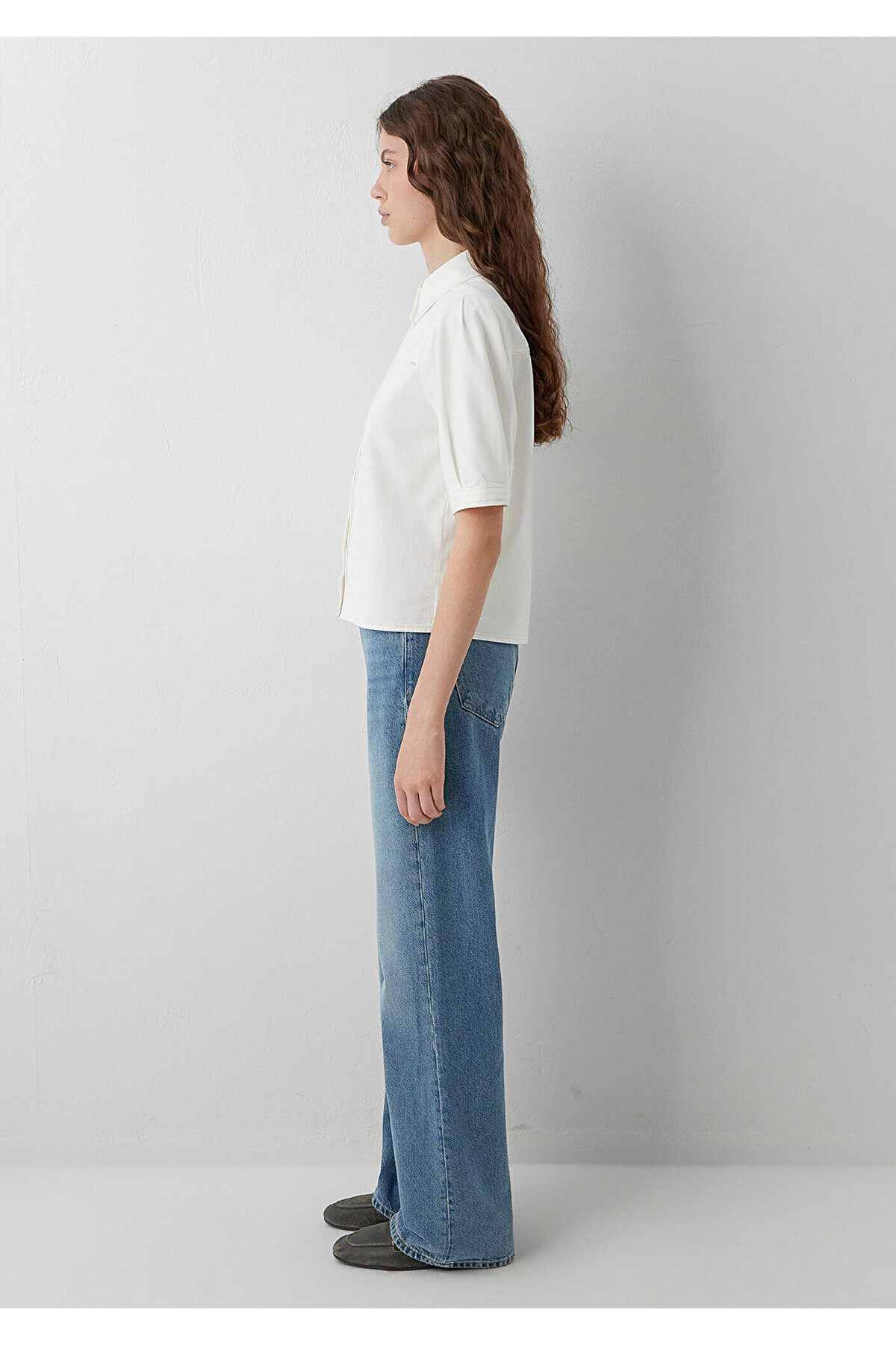 Lisia Iconic Ekru Jean Gömlek Crop / Kısa Kesim 1217128-A6910 — اکرو — تصویر 4 از 8