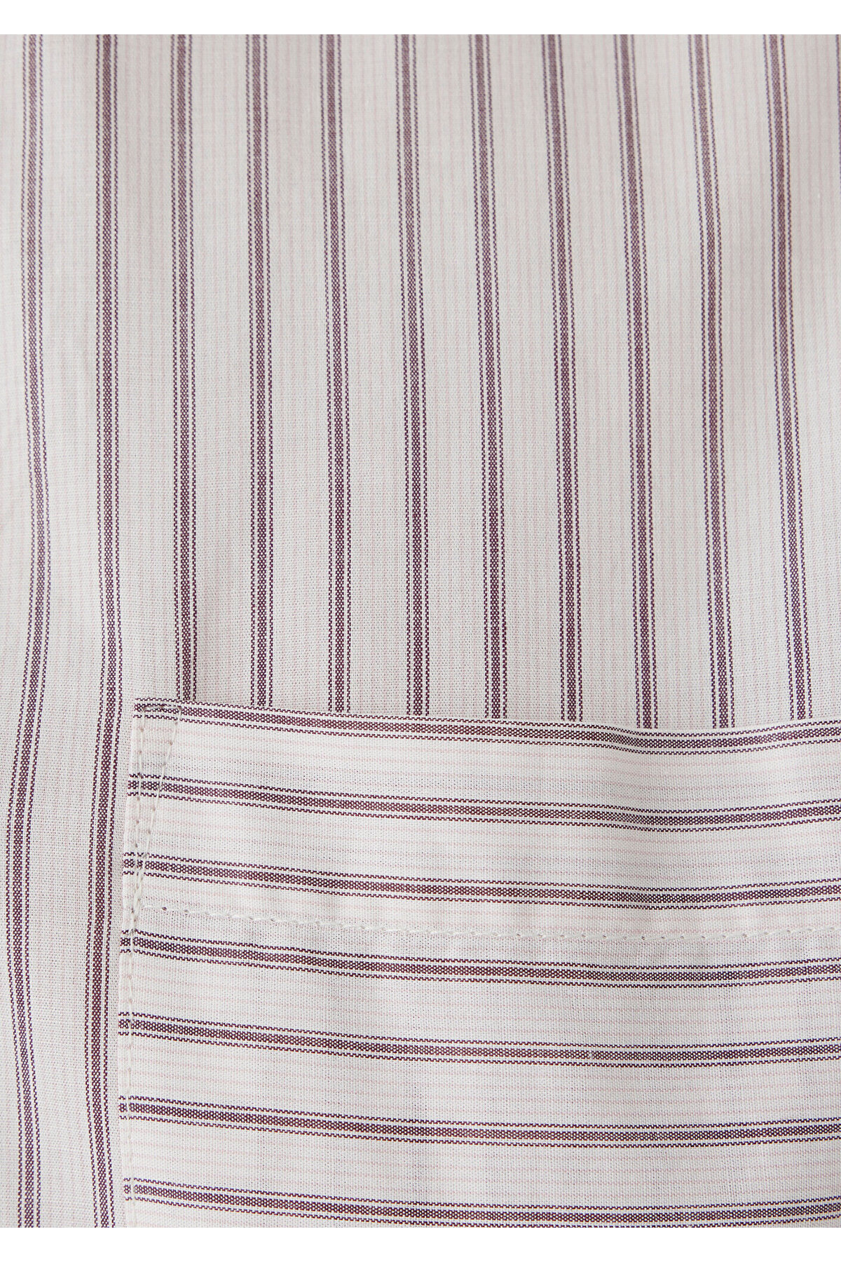 Bordo Çizgili Gömlek Loose Fit / Bol Rahat Kesim 1211201-87982 — اکرو — تصویر 7 از 7