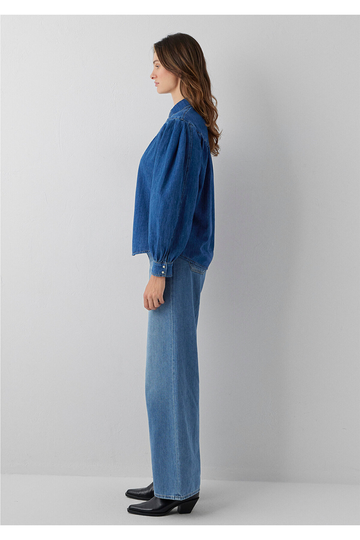 Iconic Indigo Mavisi Jean Gömlek Regular Fit / Normal Kesim 1217129-A6911 — آبی — تصویر 5 از 8