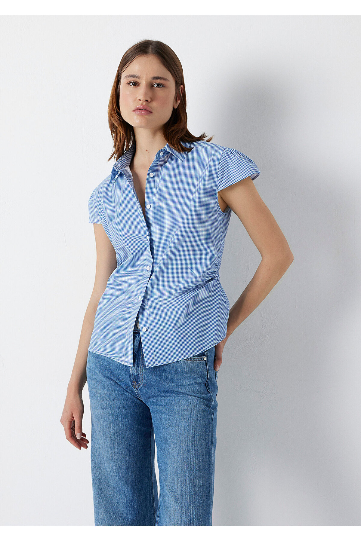 Mavi Pötikare Gömlek Slim Fit / Dar Kesim 1220431-83154 — سرمهای