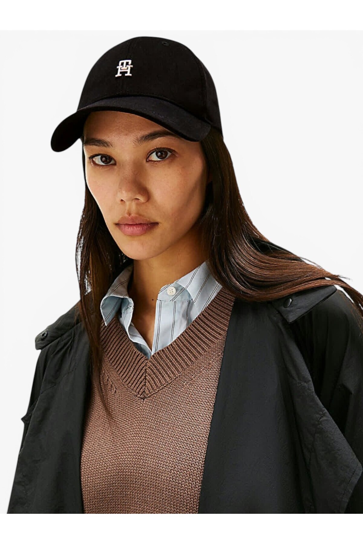 کلاه زنانه مشکی TH ELEVATED CHIC - AW0AW17631