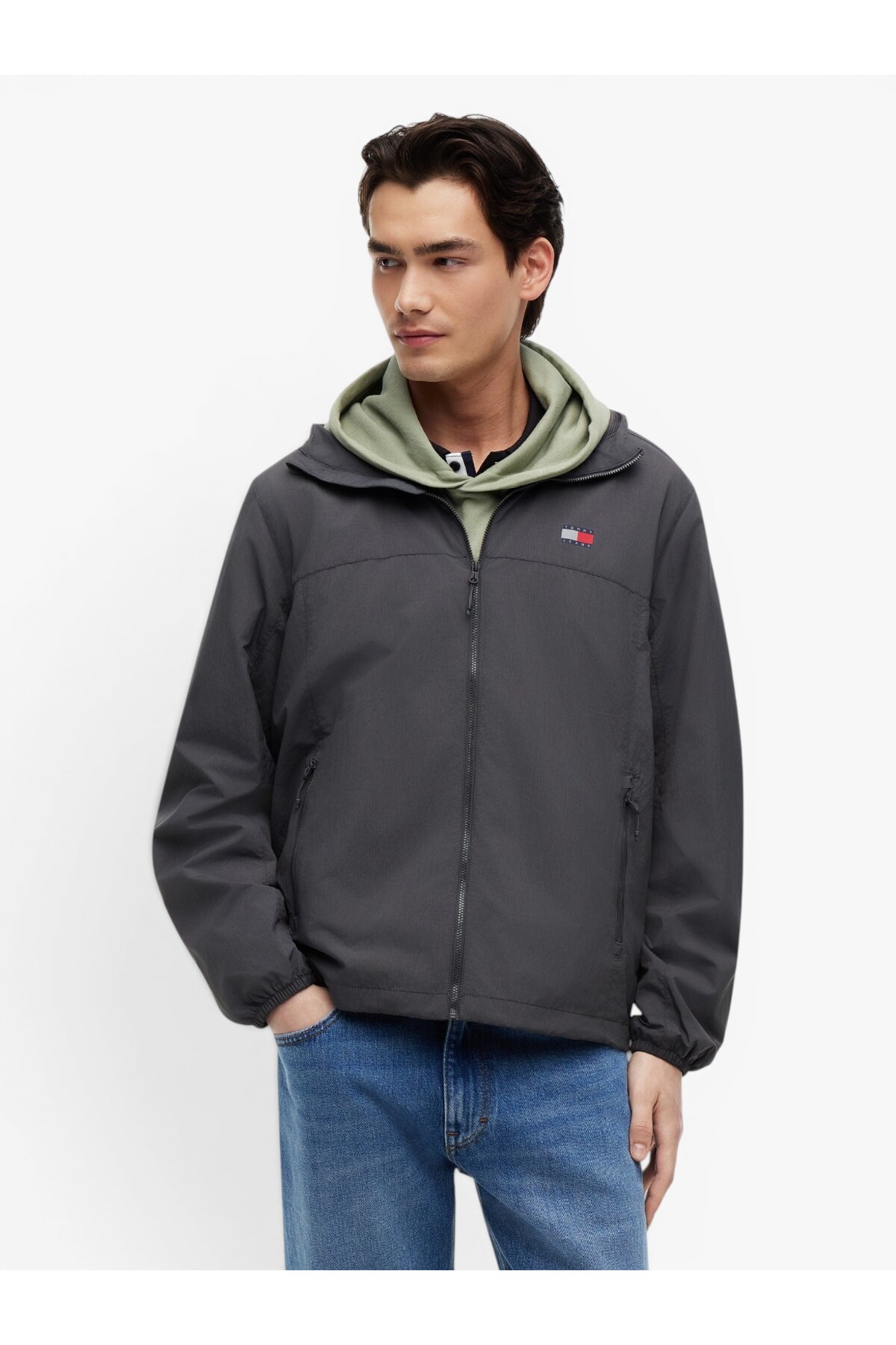 کت مردانه خاکستری TJM مدل CHICAGO PACKABLE JACKET EXT - DM0DM23223 — مشکی — تصویر 3 از 6