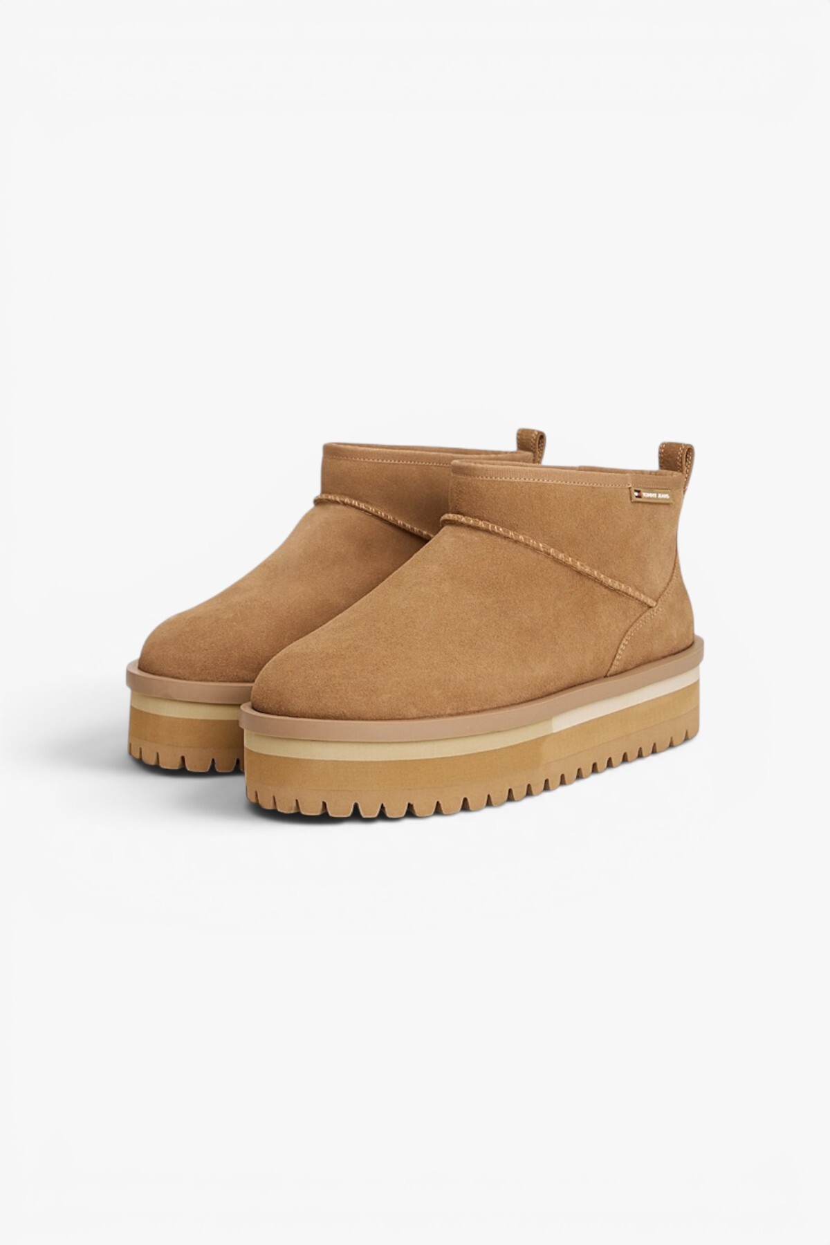 Tommy Hilfiger TJW Düz Platform Süet Kar Kadın Beyaz Bot EN0EN02841RBH görsel 2