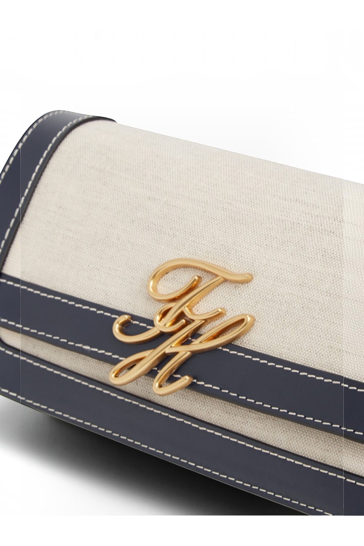 کیف زنانه کتان مرواریدی TH SCRIPT FLAP CROSSOVER - AW0AW18737