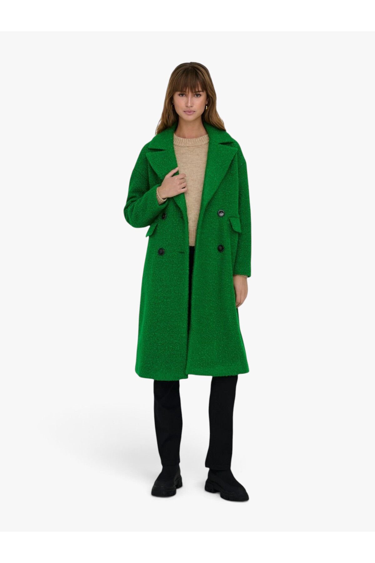 ONLY ONLVALERIA PIPER COAT CC OTW Kadın Yeşil Kaban - 15293695 görsel 5