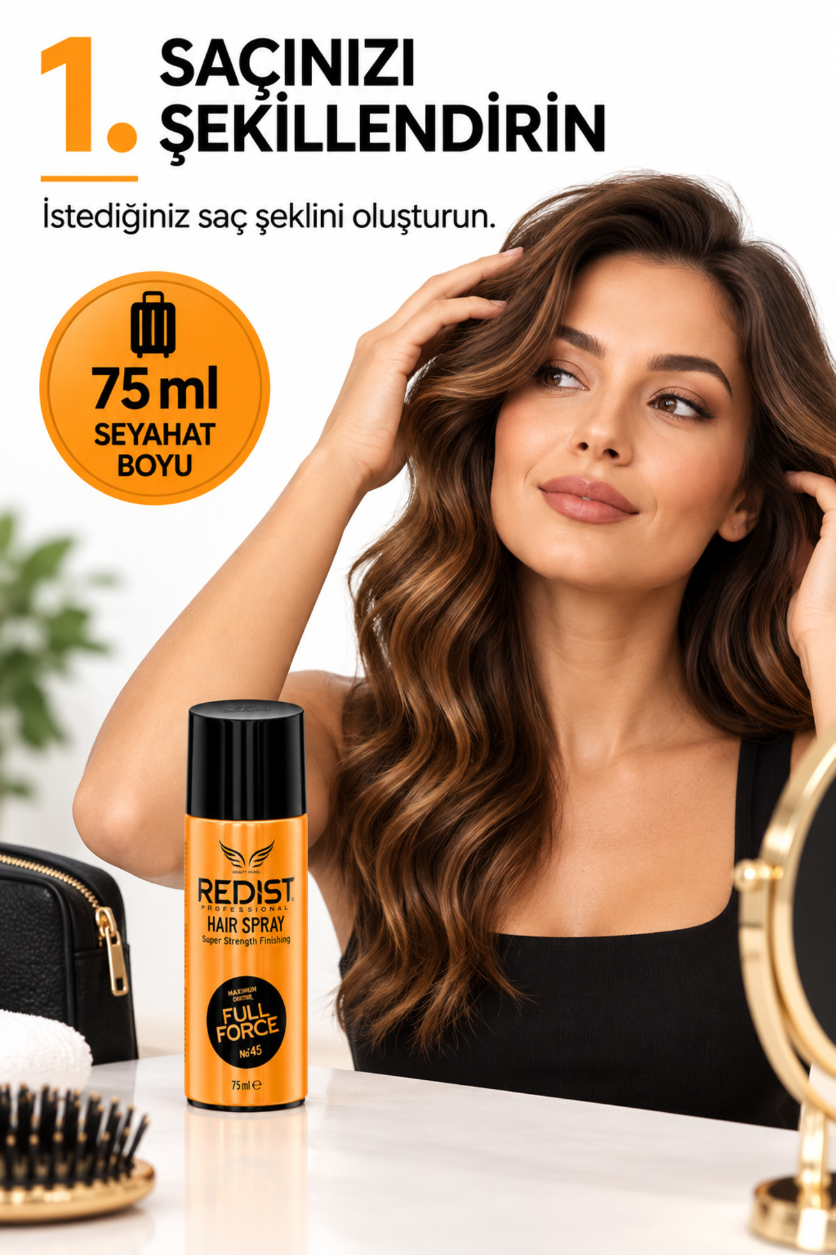 Full Force Saç Spreyi 75 ml | Extra Sert Tutuş ve Seyahat Boy — 8697926026294 — تصویر 6 از 9