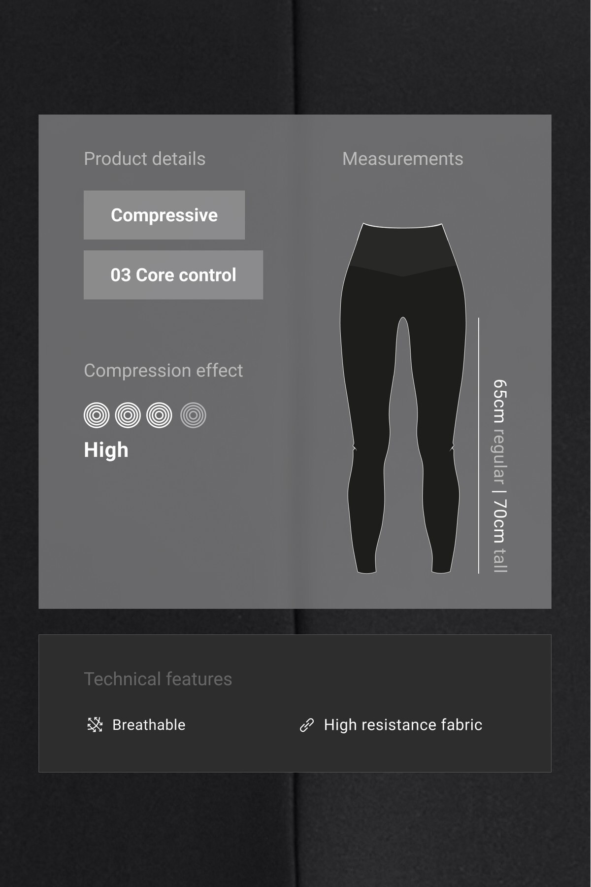 Oysho Compressive core control yüksek belli bilek hizasında tayt görsel 5